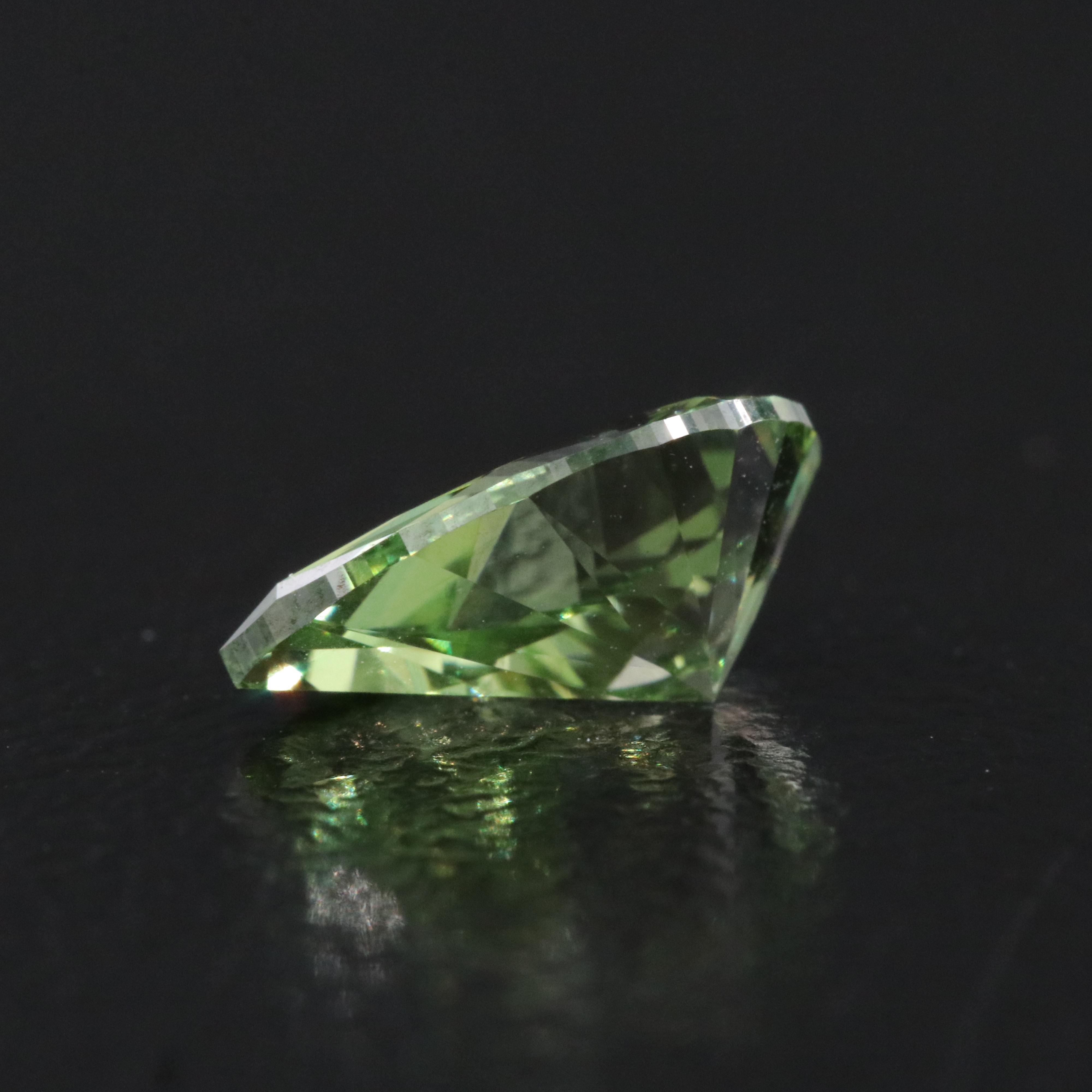 Loose 1.00 CT Lab Grown Fancy Green Diamond with IGI Report