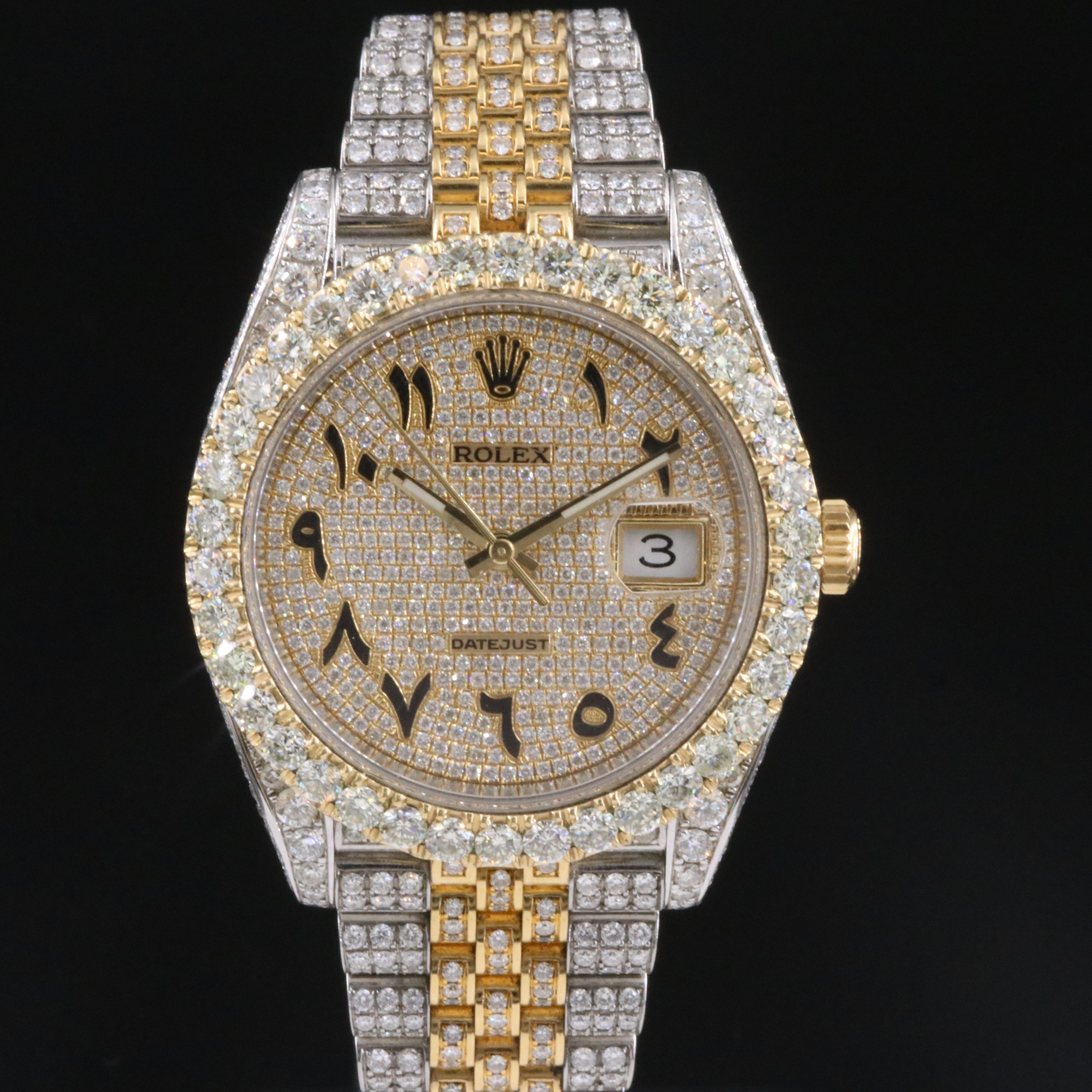 Rolex Datejust 41 Rolesor 126333 Custom 13.00 CTW Diamond Set Watch