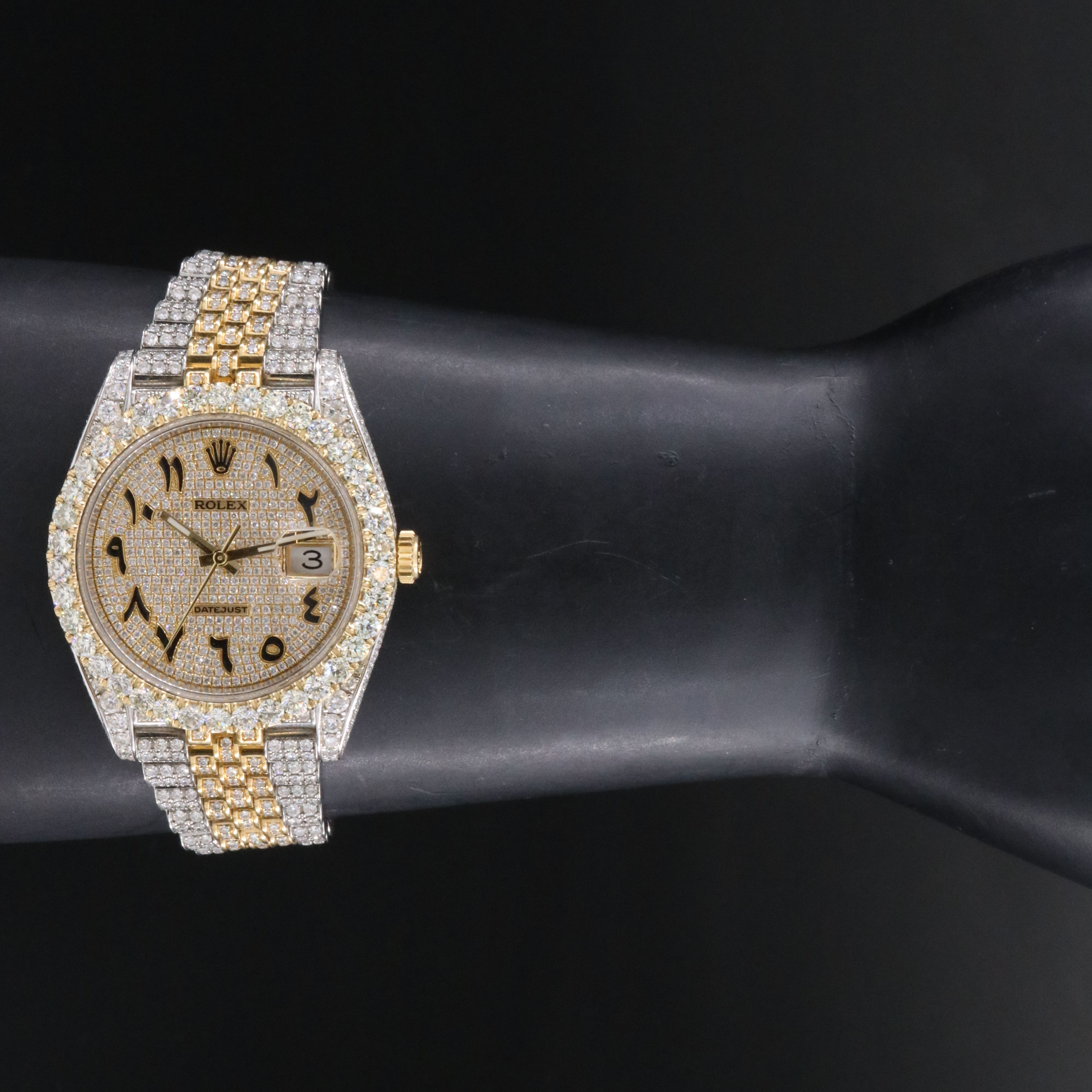 Rolex Datejust 41 Rolesor 126333 Custom 13.00 CTW Diamond Set Watch