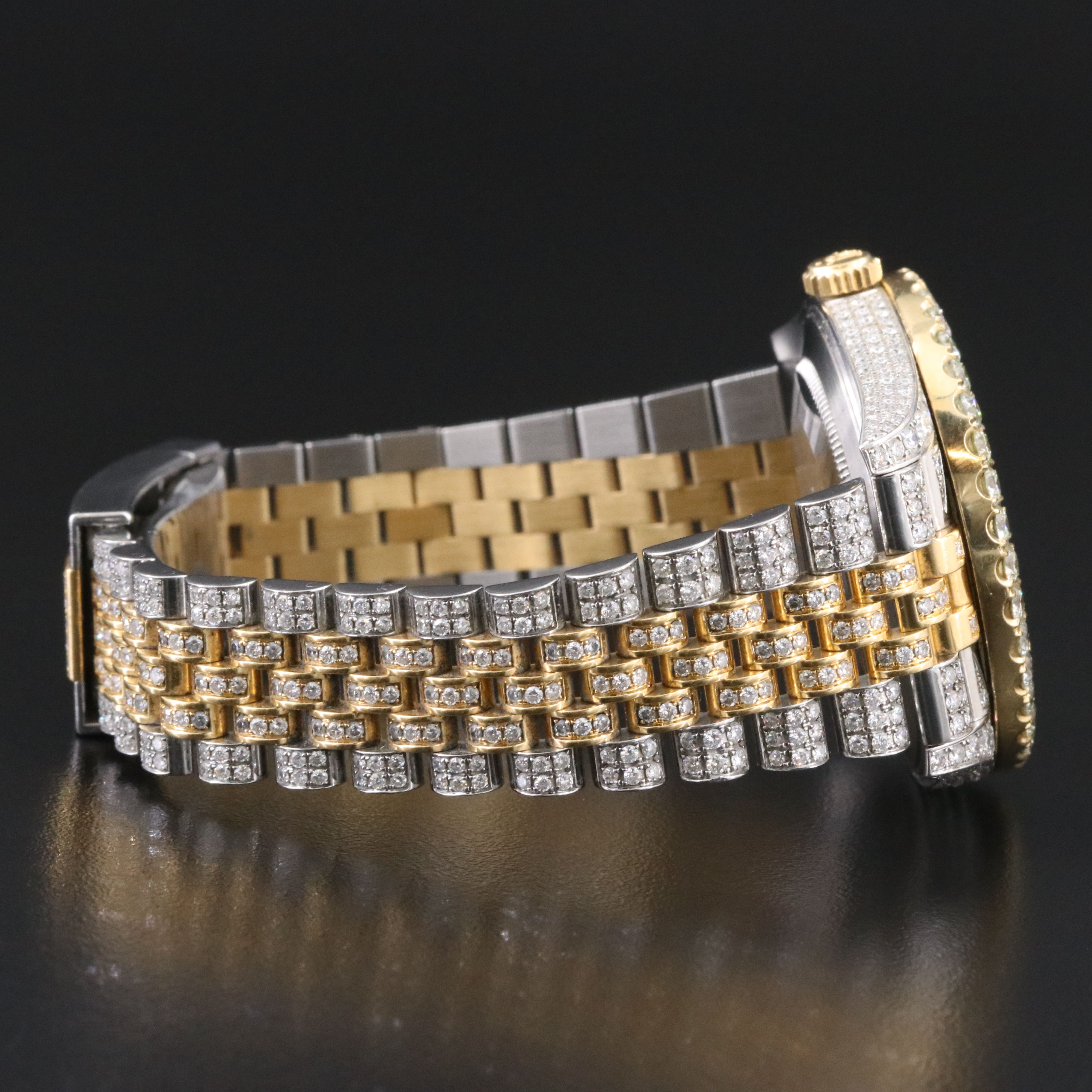 Rolex Datejust 41 Rolesor 126333 Custom 13.00 CTW Diamond Set Watch