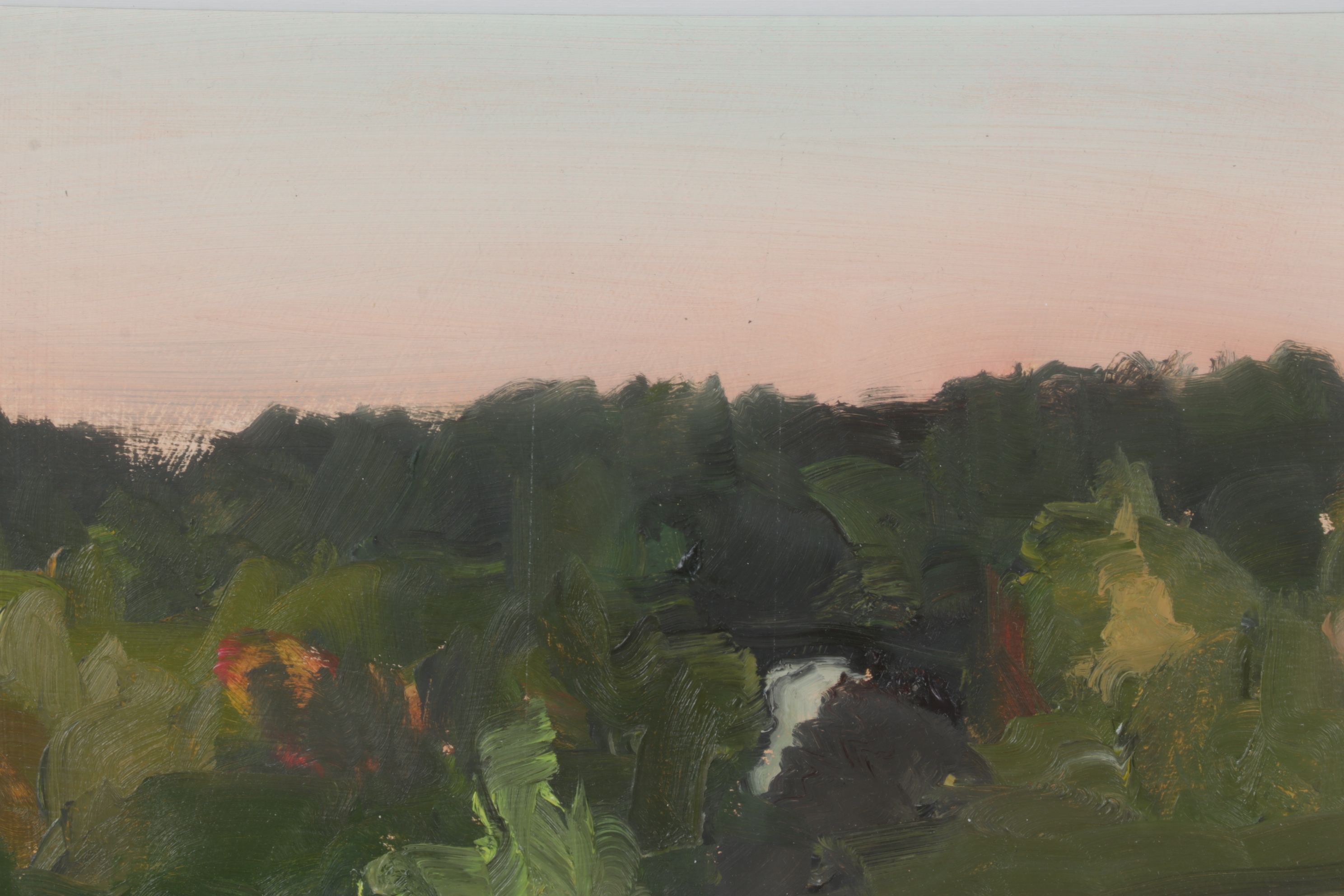 Peter Schroth Oil Painting "Sunset September", 2001