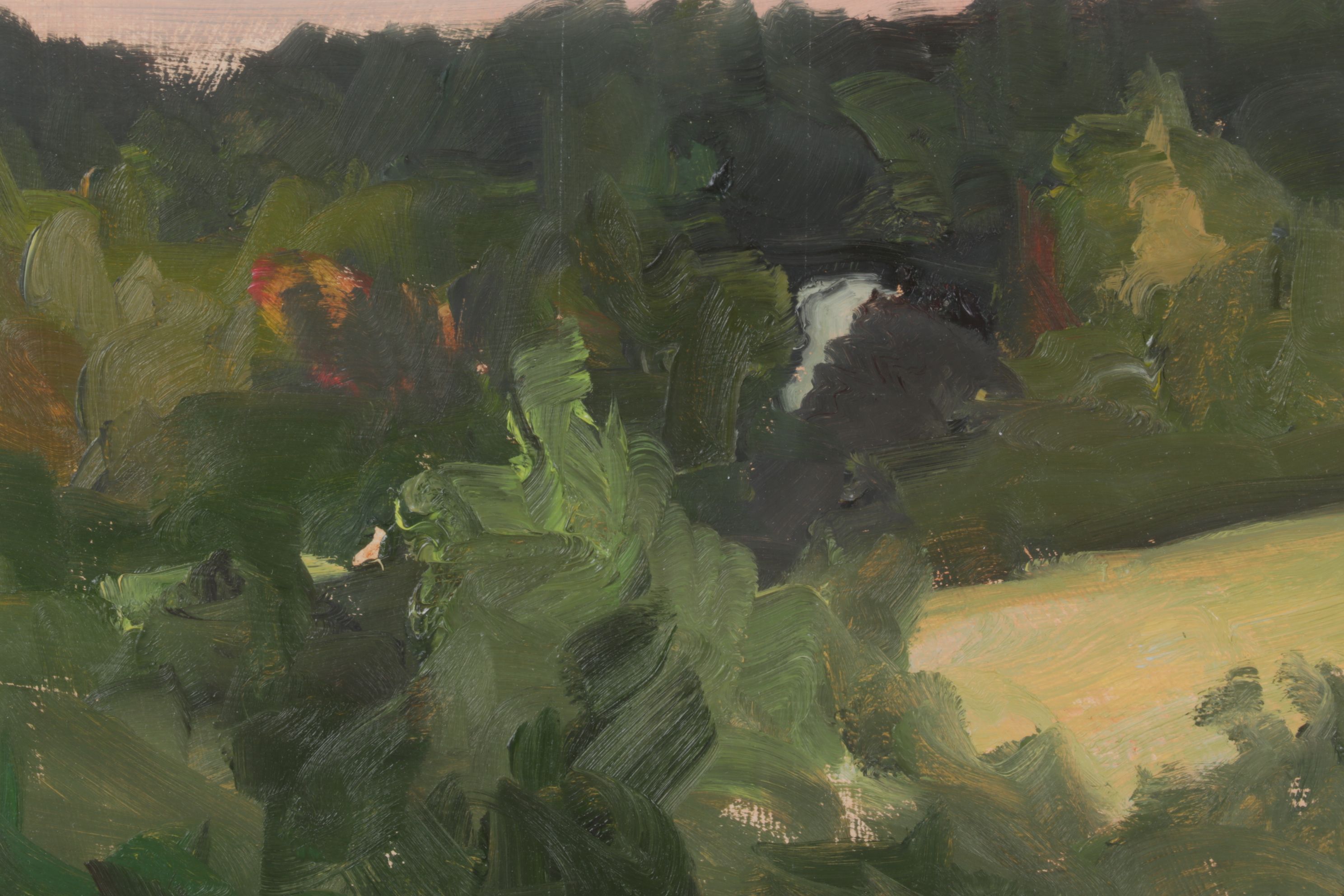 Peter Schroth Oil Painting "Sunset September", 2001