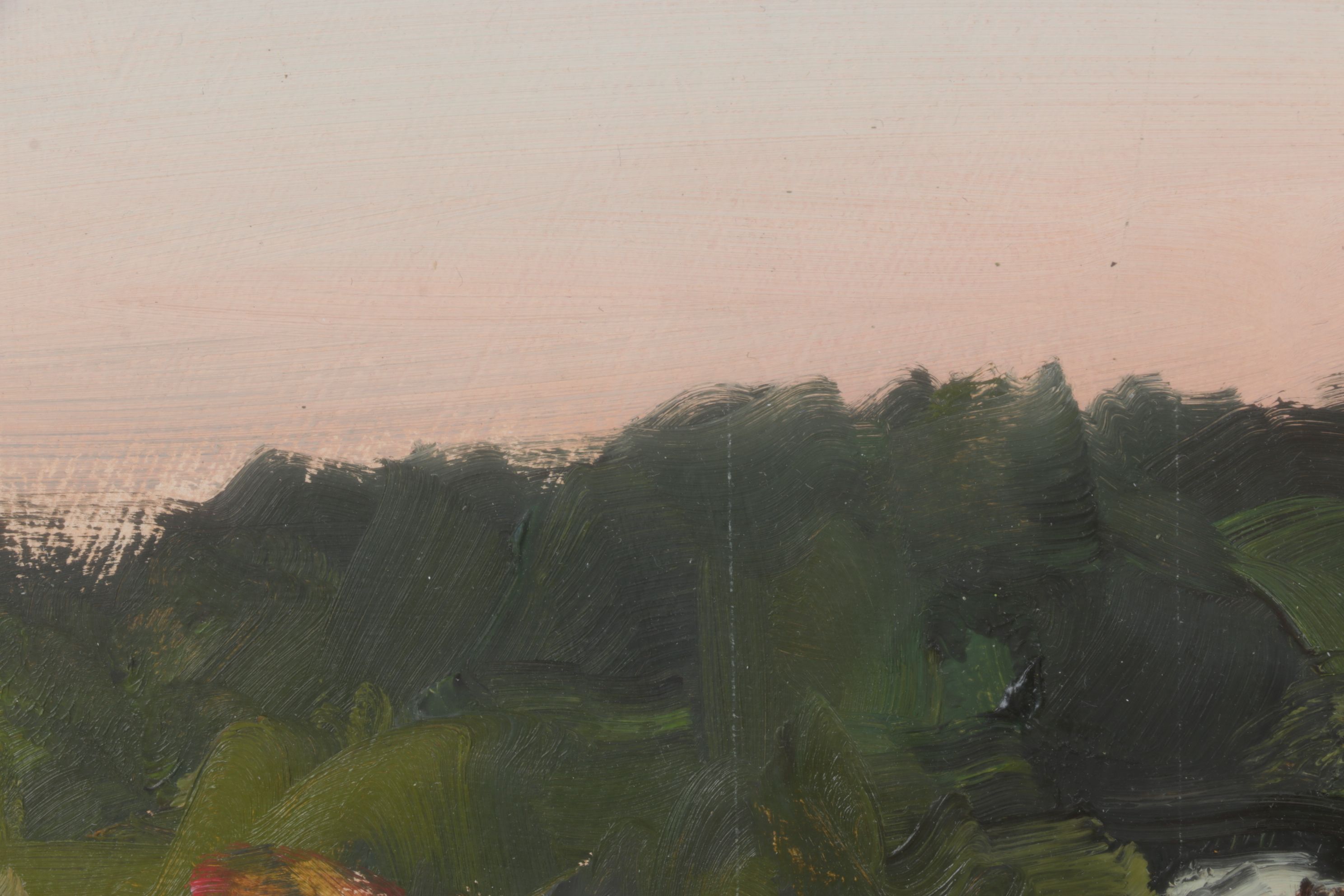 Peter Schroth Oil Painting "Sunset September", 2001