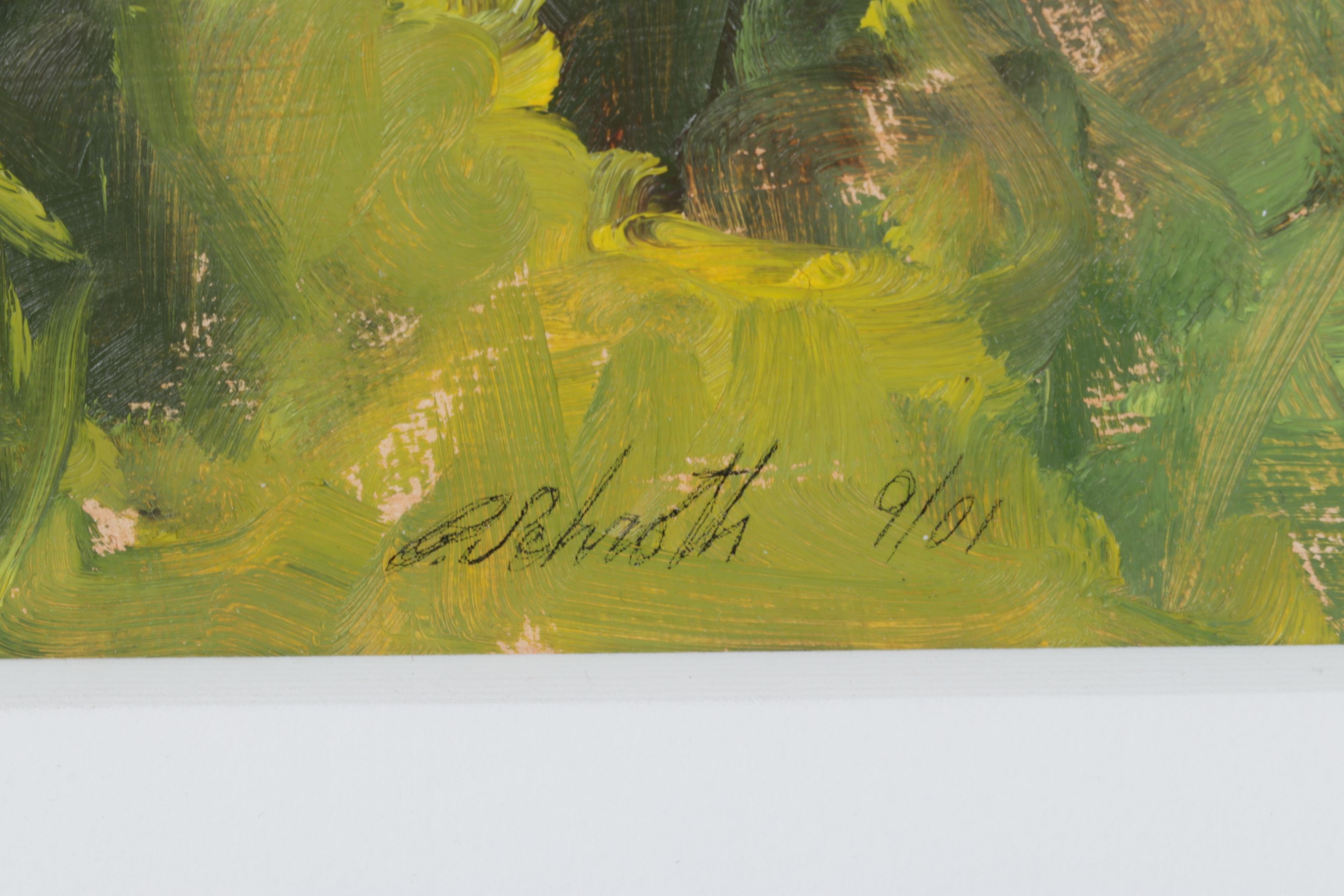 Peter Schroth Oil Painting "Sunset September", 2001