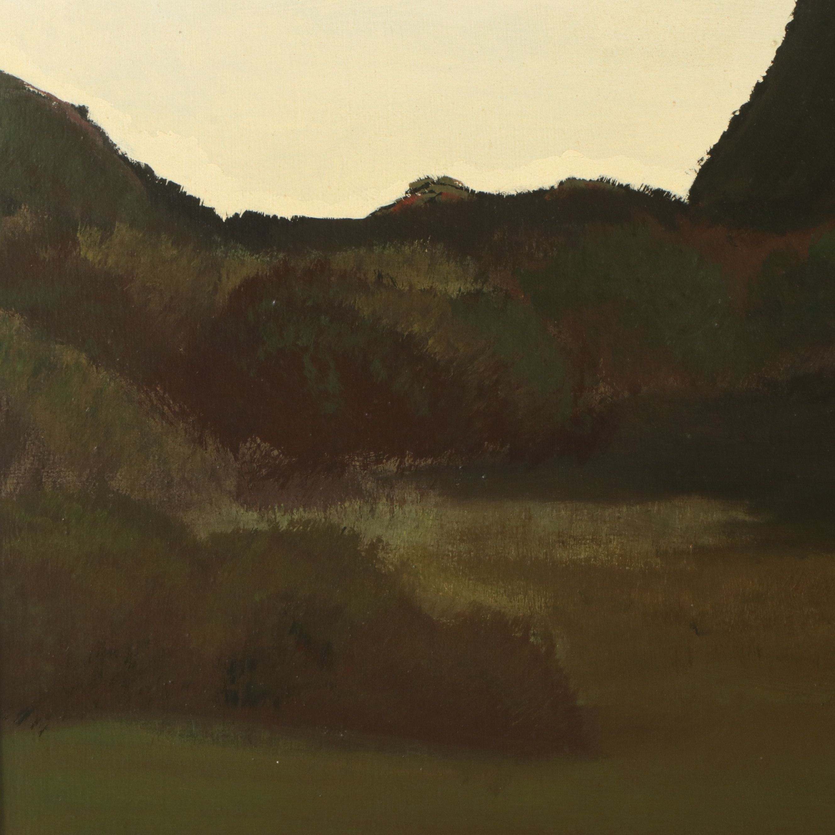 Large-Scale Dense Landscape Oil Painting with Palm Tree