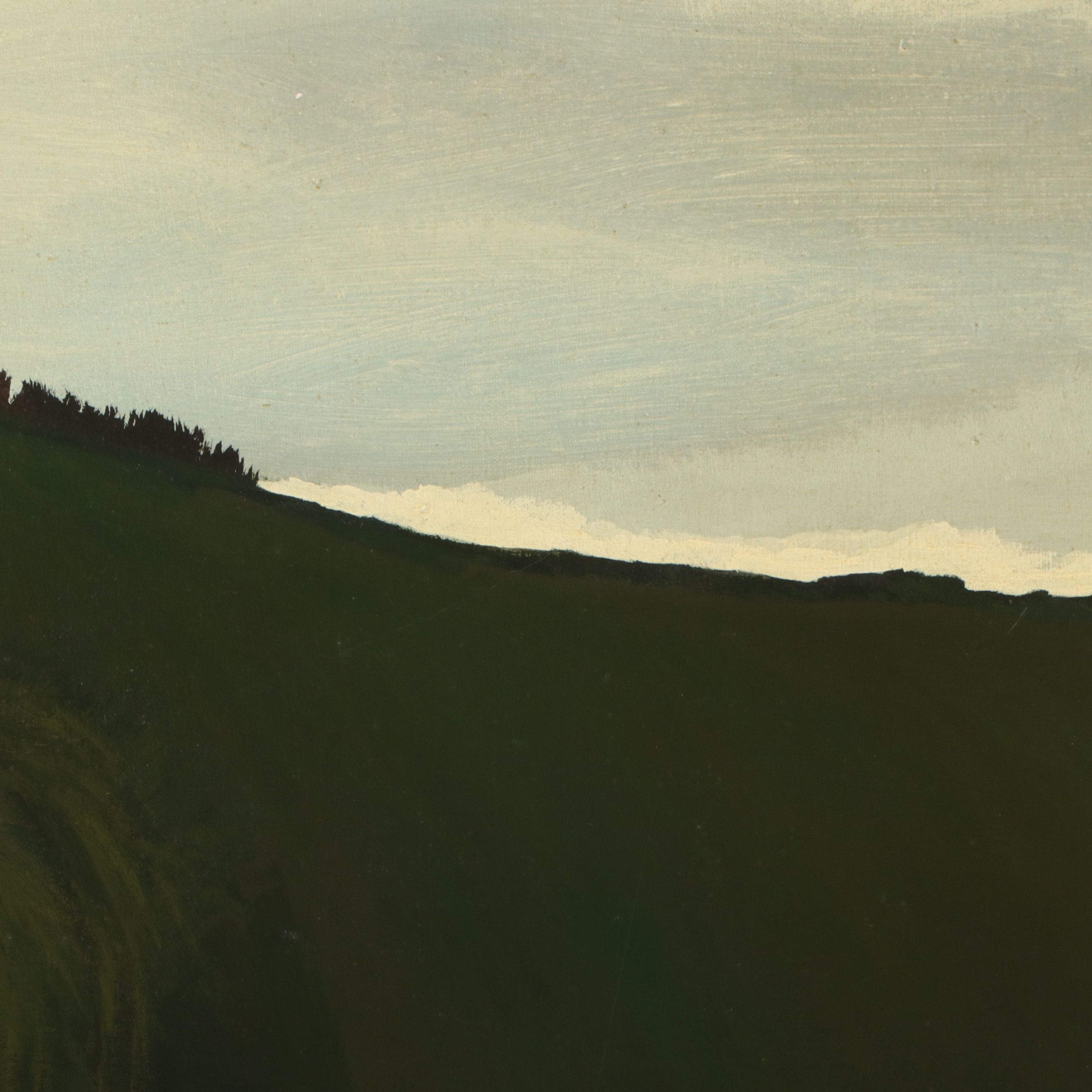 Large-Scale Dense Landscape Oil Painting with Palm Tree