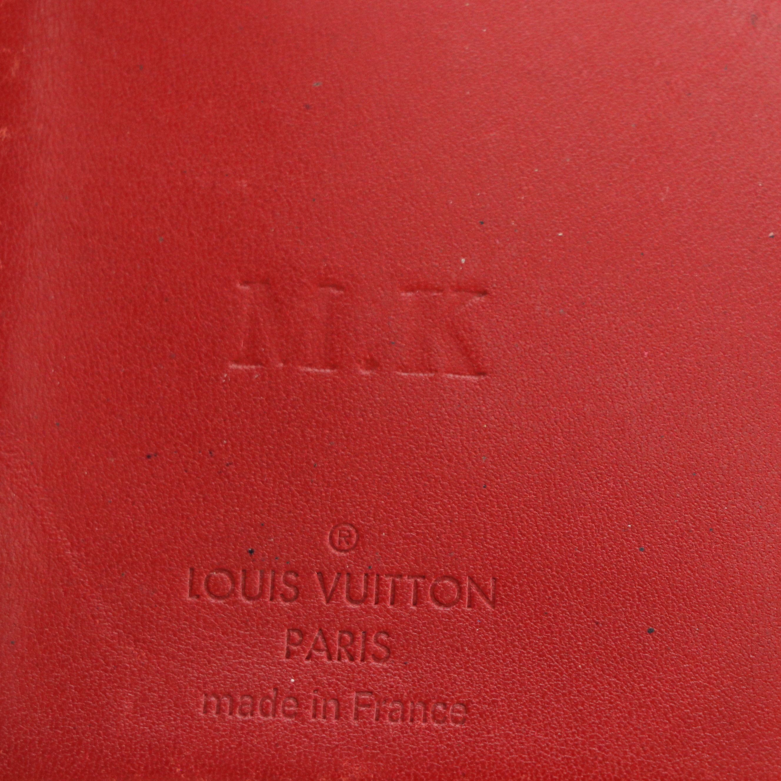 Louis Vuitton Porte-Monnaie Billets Viennois in Red Monogram Vernis Leather