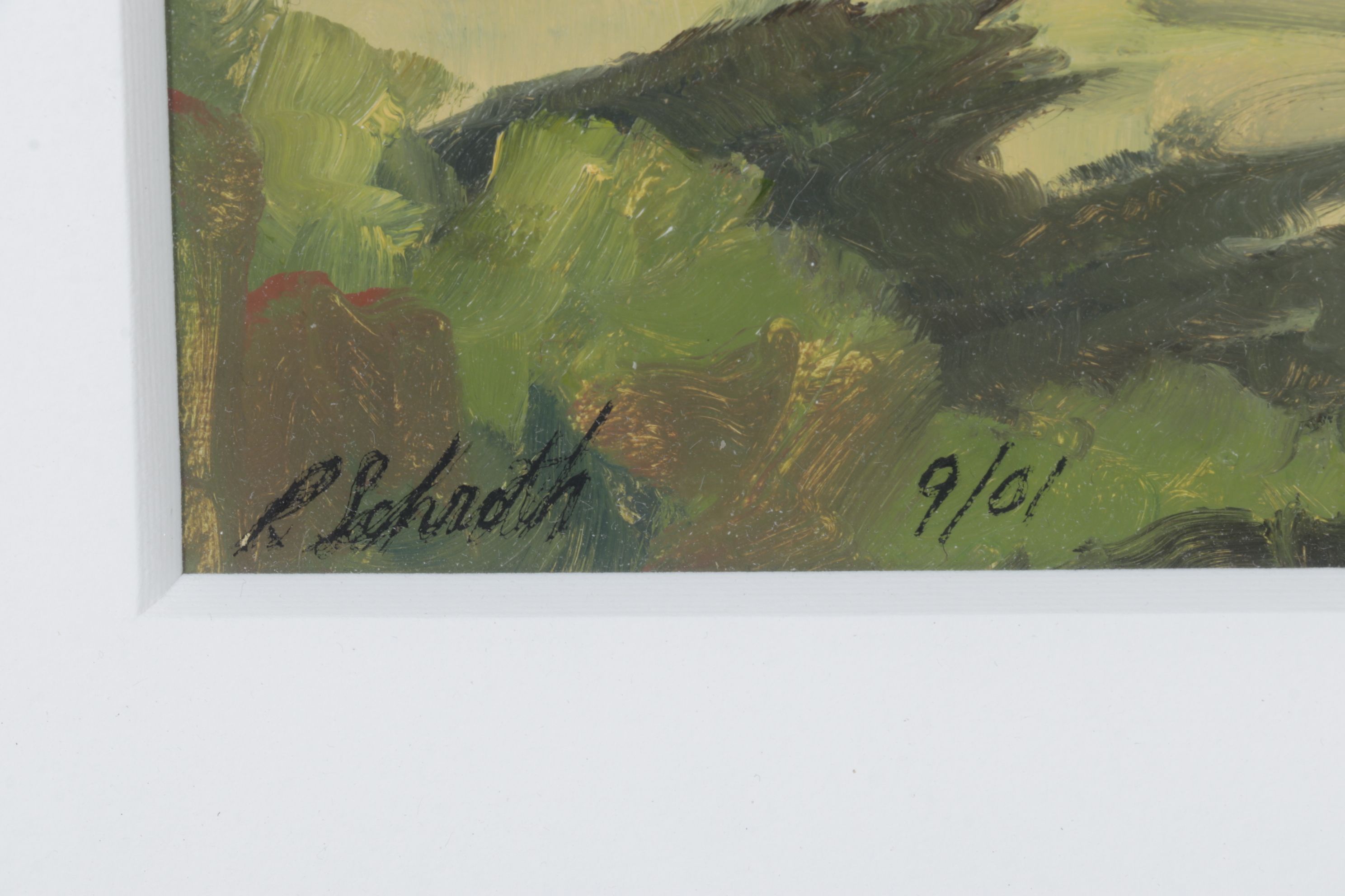 Peter Schroth Oil Painting "Pair of Pines", 2001