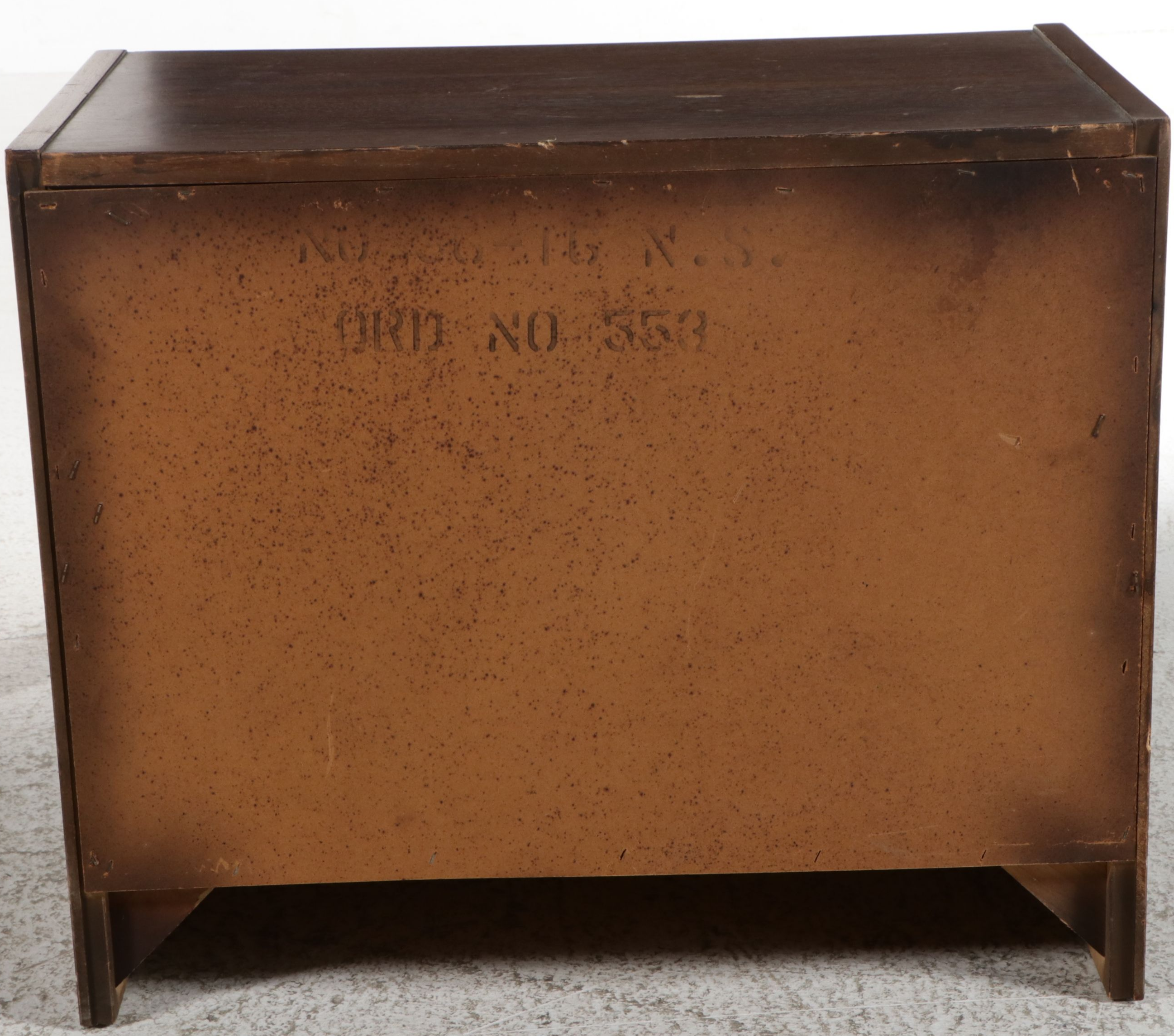 Mid Century Modern Sculpted Walnut Queen Headboard with Nightstand