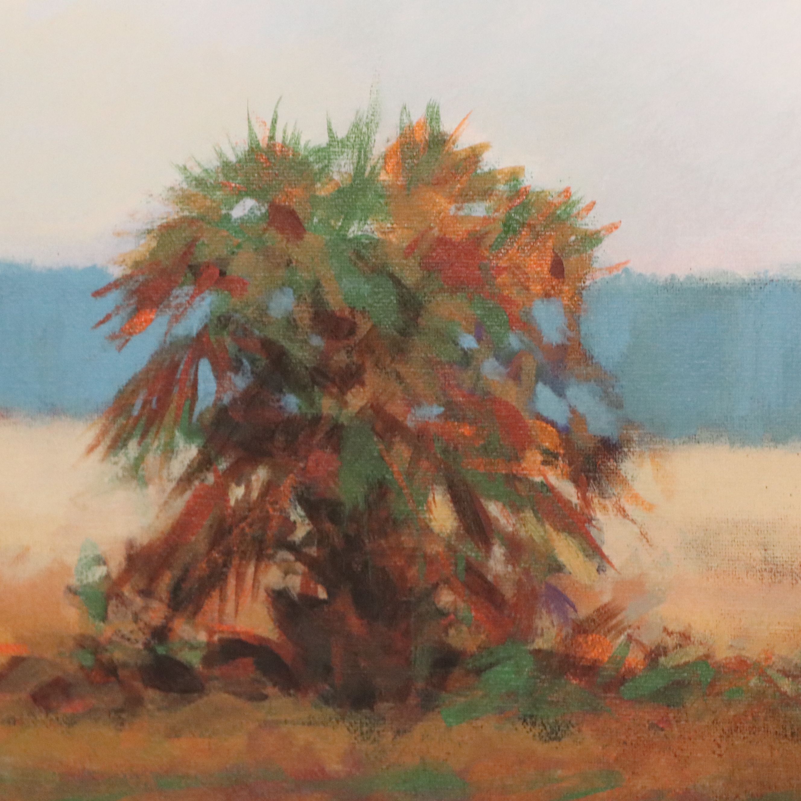 Large-Scale Florida Marsh Landscape Oil Painting