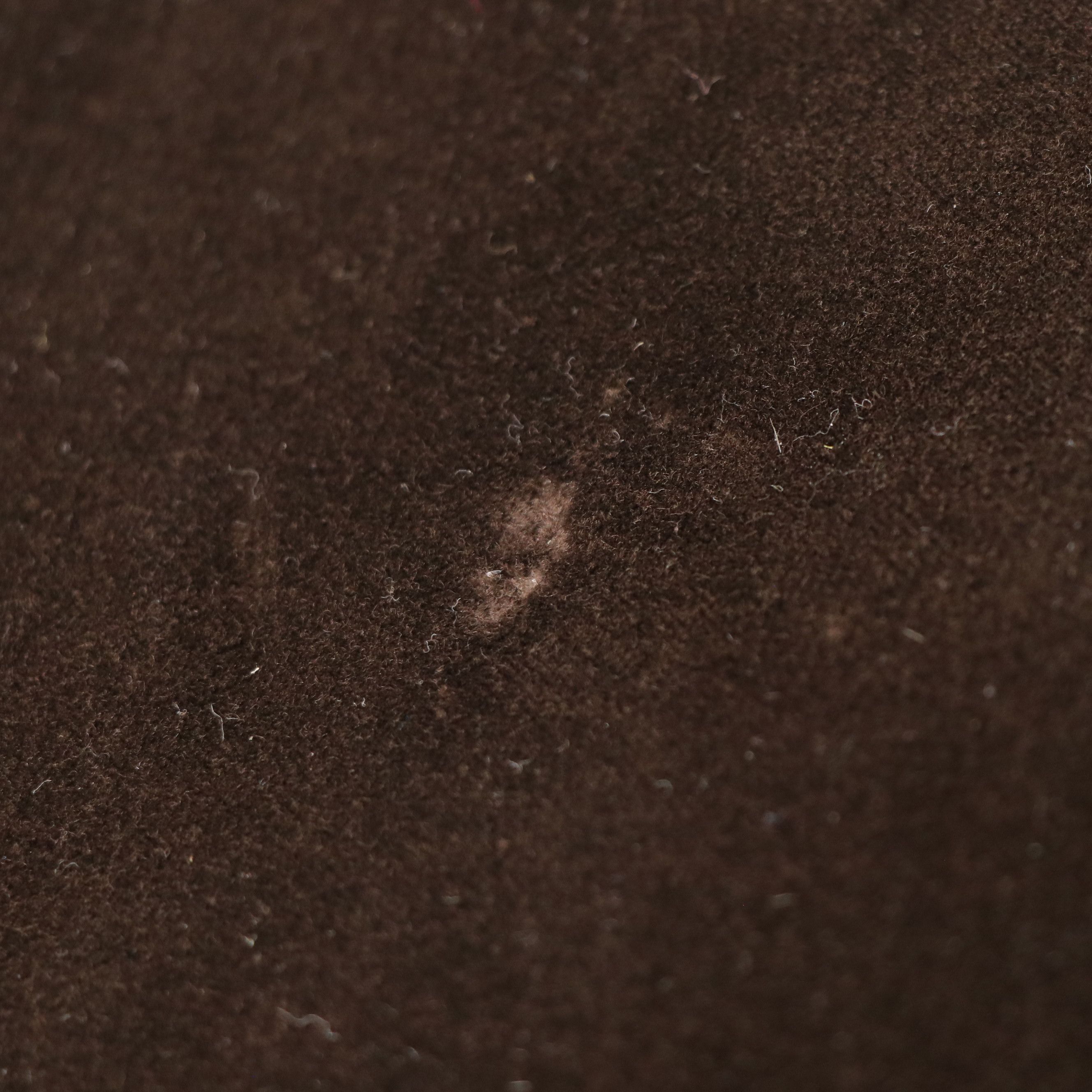 Prada Domed Zip-Top Handbag in Chocolate Brown Velour and Calfskin Trim