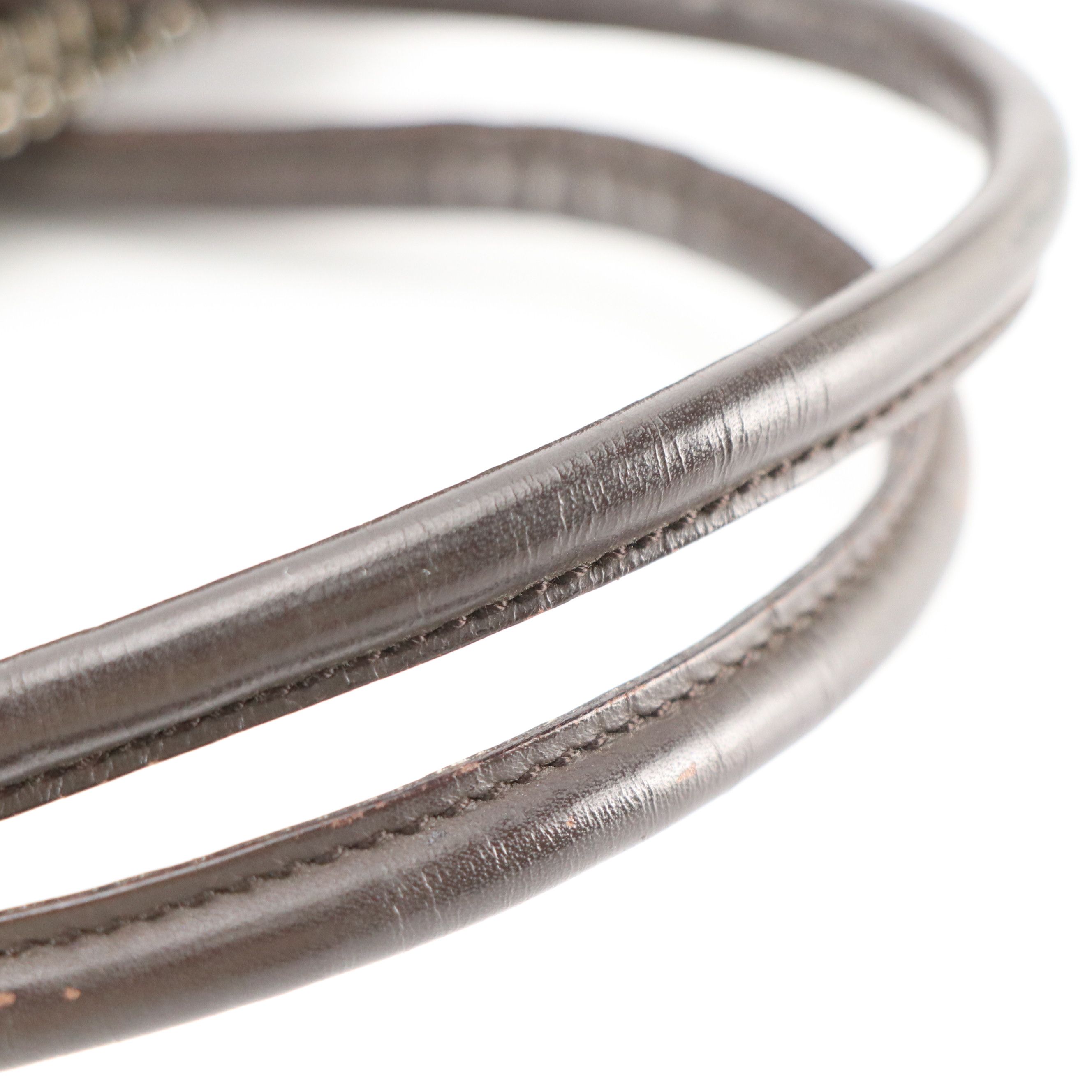 Prada Domed Zip-Top Handbag in Chocolate Brown Velour and Calfskin Trim