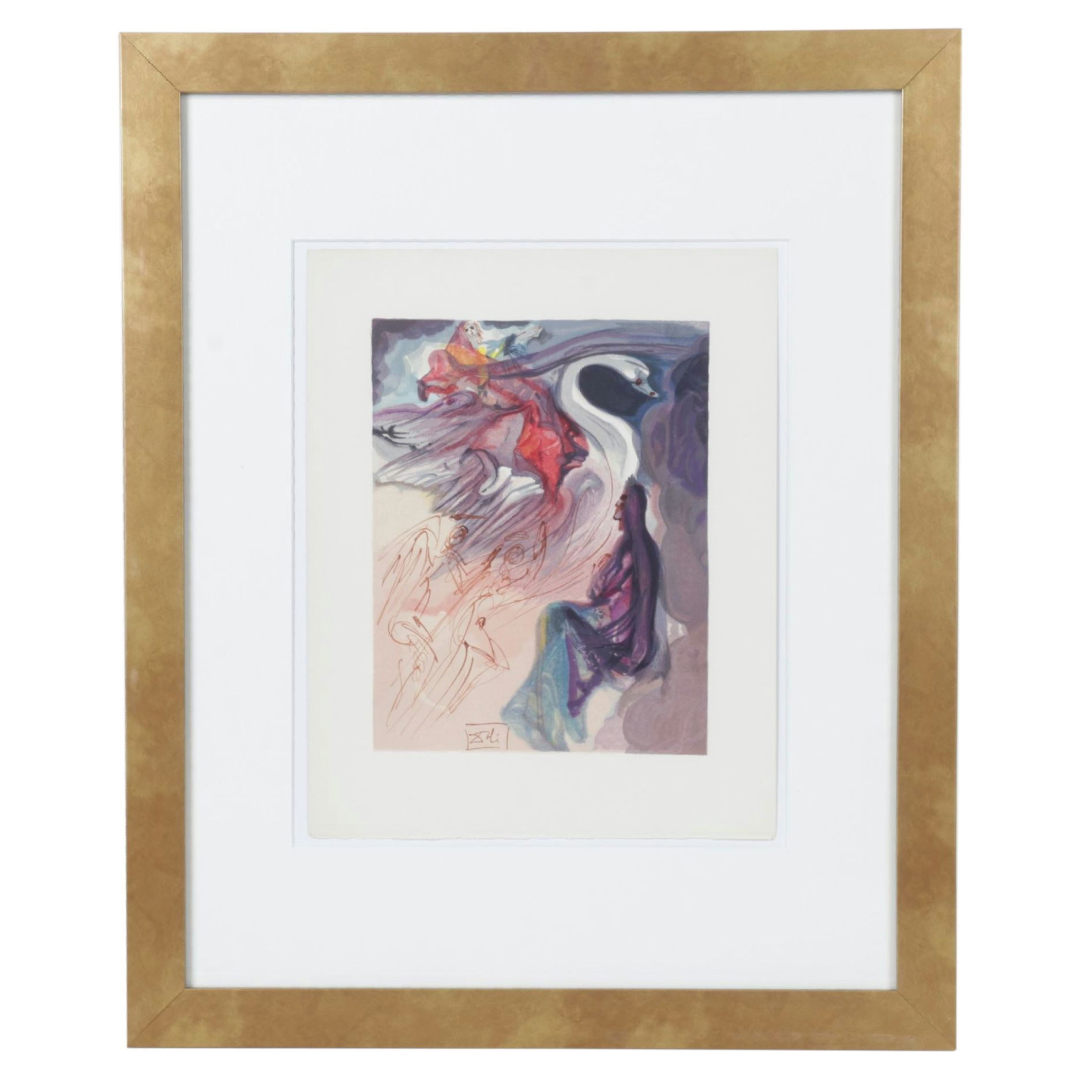 Salvador Dalí Wood Engraving "Le Langage de l'oiseau," 1960-1964