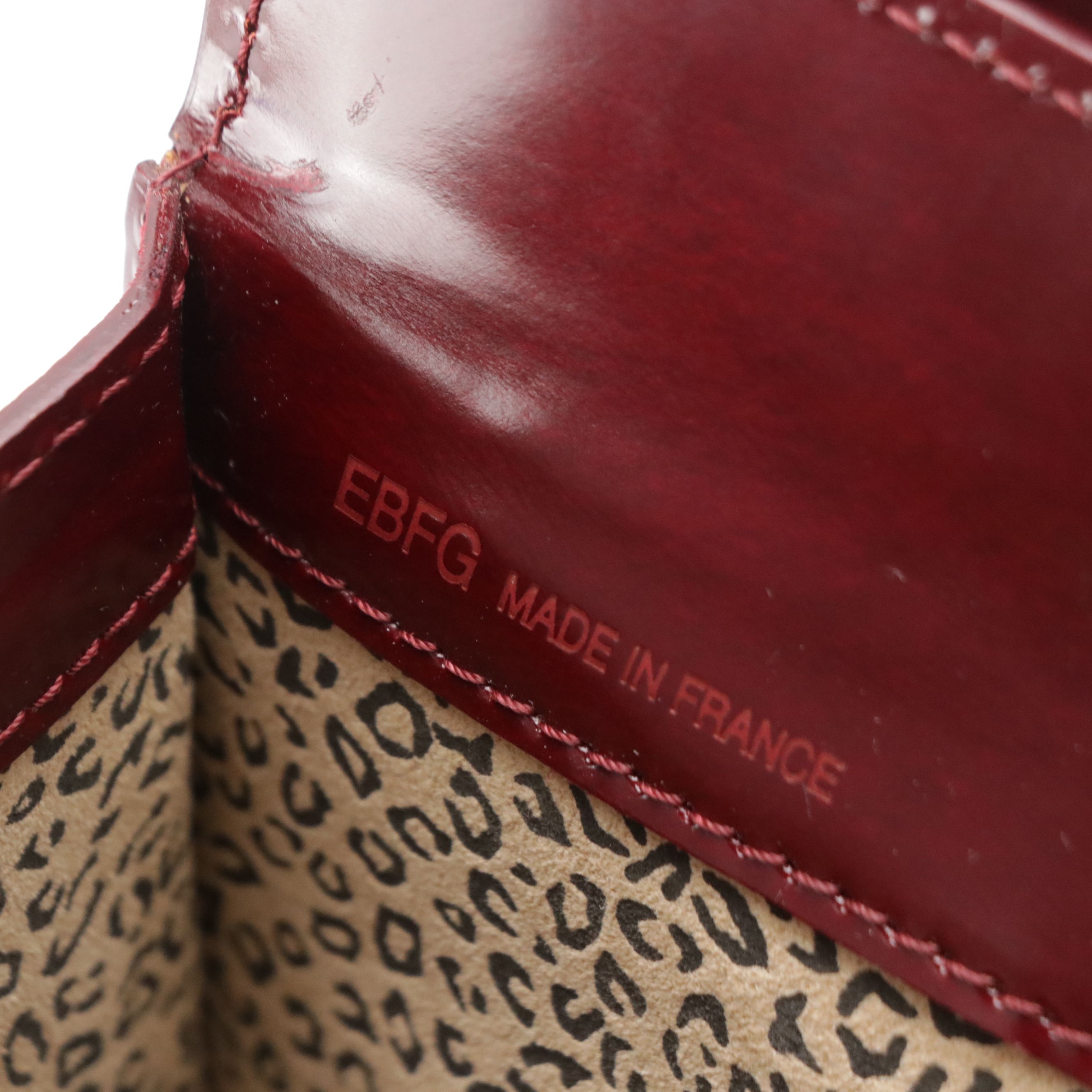 Cartier Panthère Top Handle Box Bag in Burgundy Patent Leather