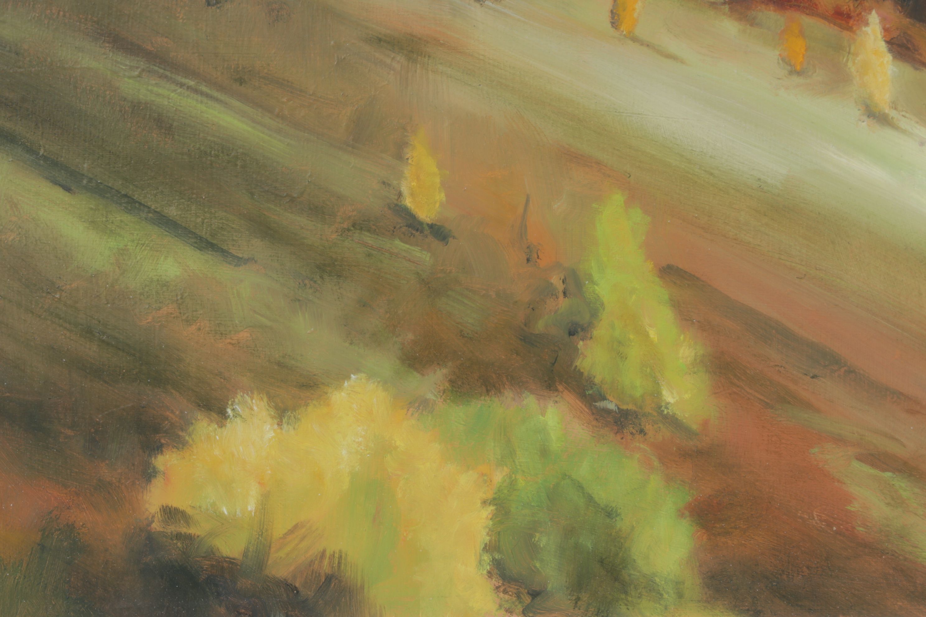 Peter Schroth Oil Painting "Steep Hillside", 2000