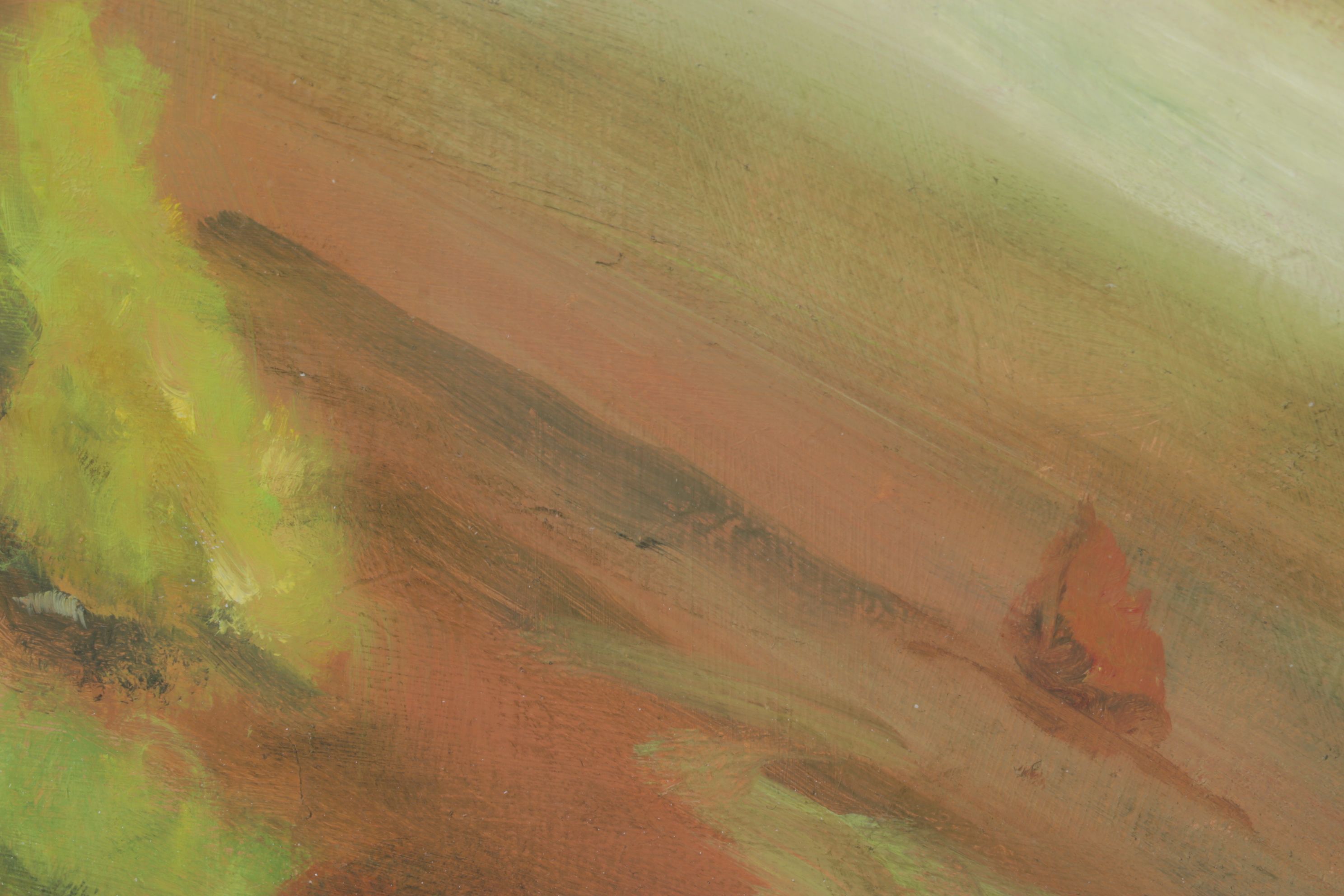 Peter Schroth Oil Painting "Steep Hillside", 2000