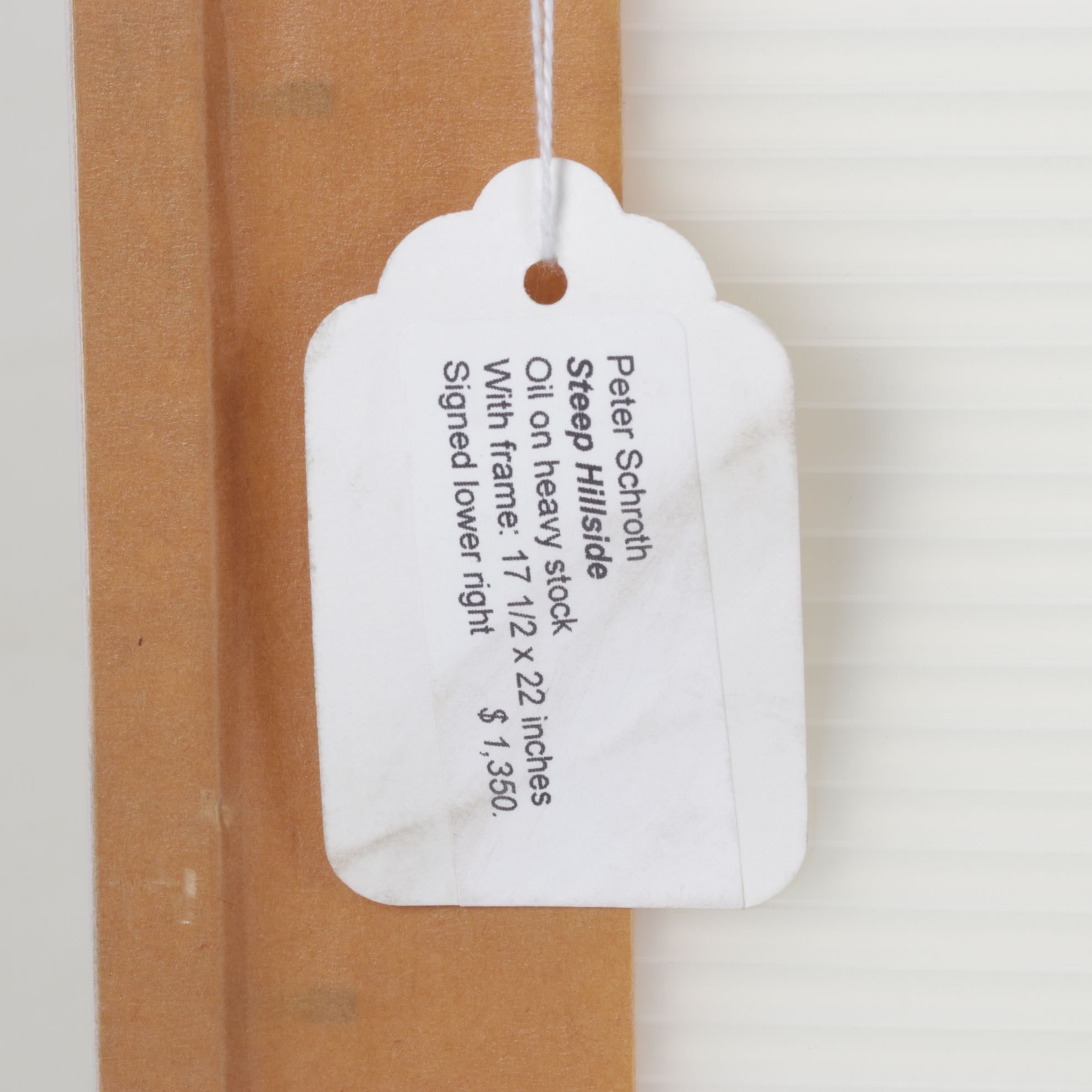 Peter Schroth Oil Painting "Steep Hillside", 2000