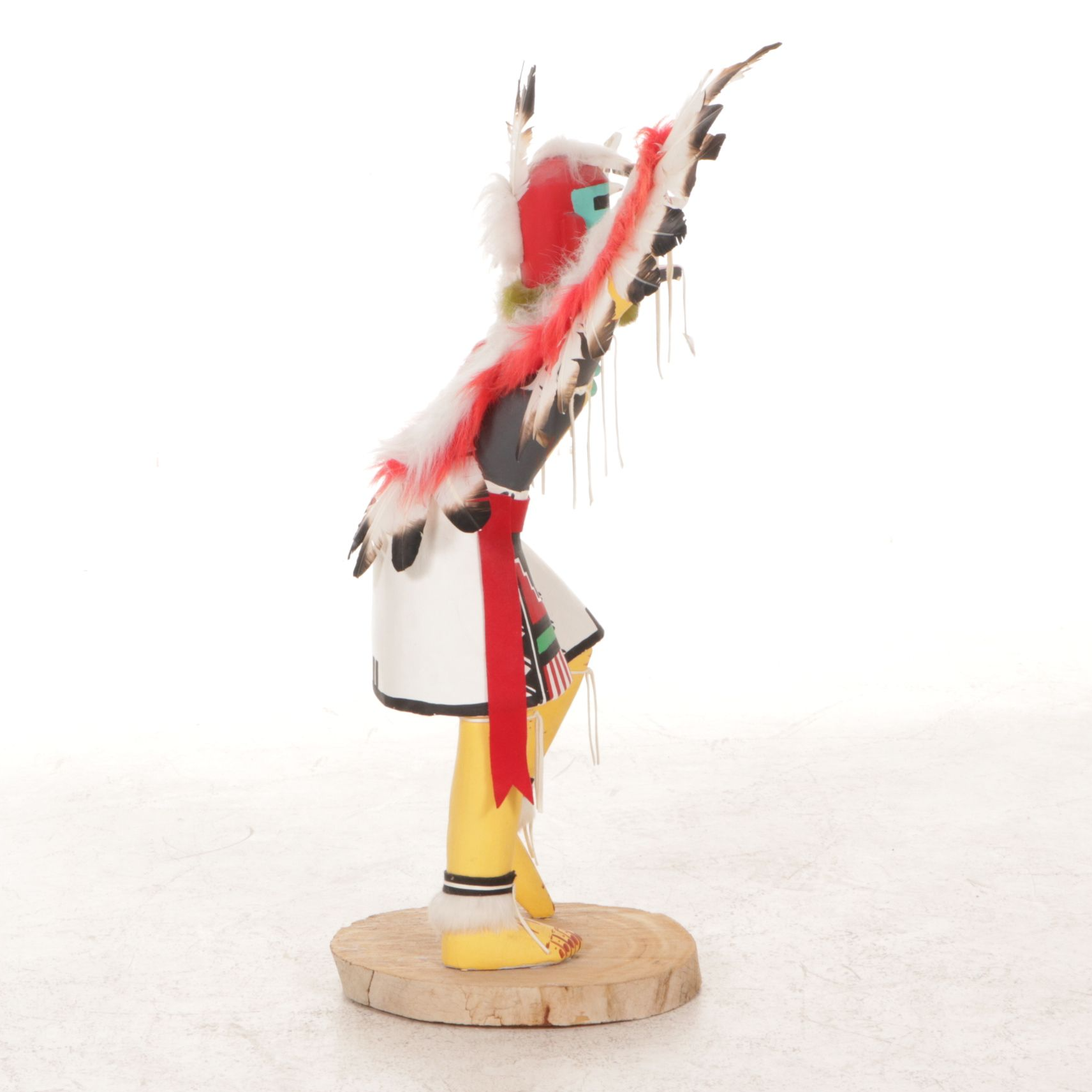 Signed Hand-Crafted "Eagle Dancer" Cottonwood Kachina Figure