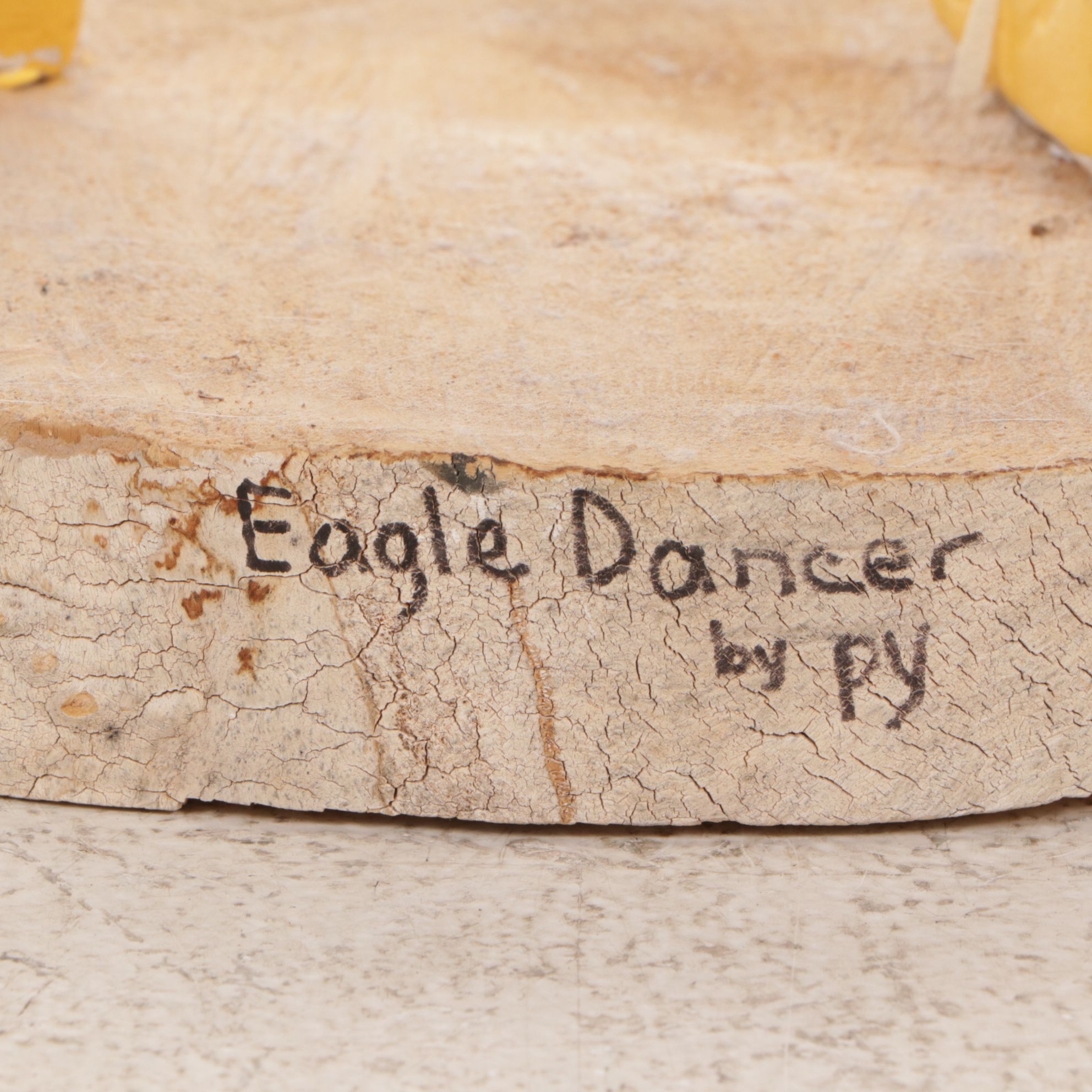 Signed Hand-Crafted "Eagle Dancer" Cottonwood Kachina Figure