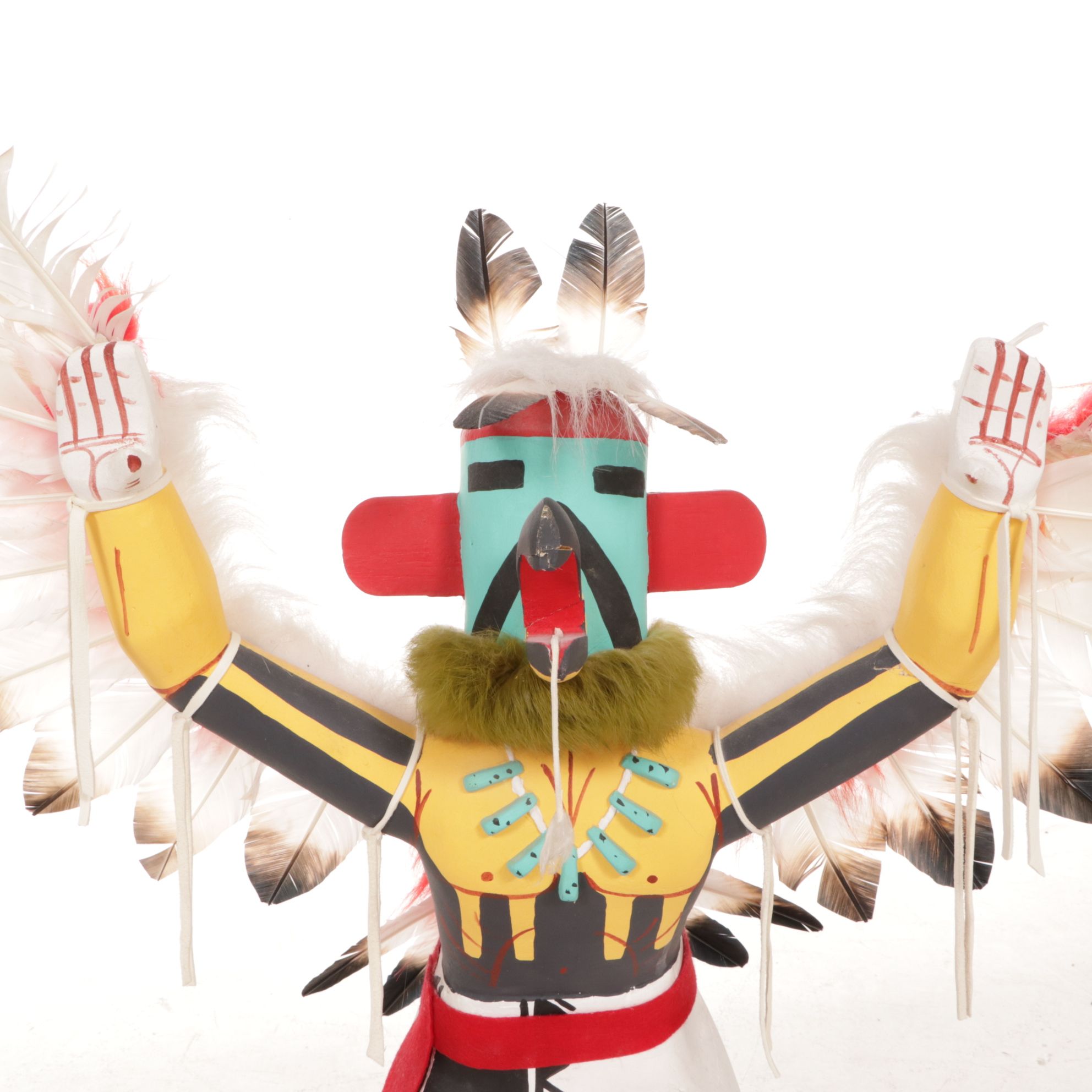 Signed Hand-Crafted "Eagle Dancer" Cottonwood Kachina Figure