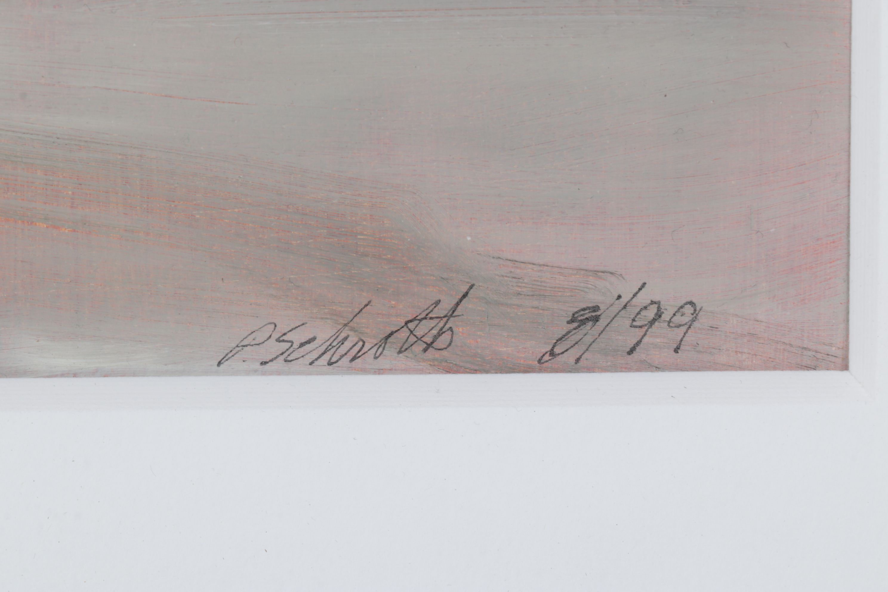 Peter Schroth Oil Painting "Seashore, Pink Light", 1999