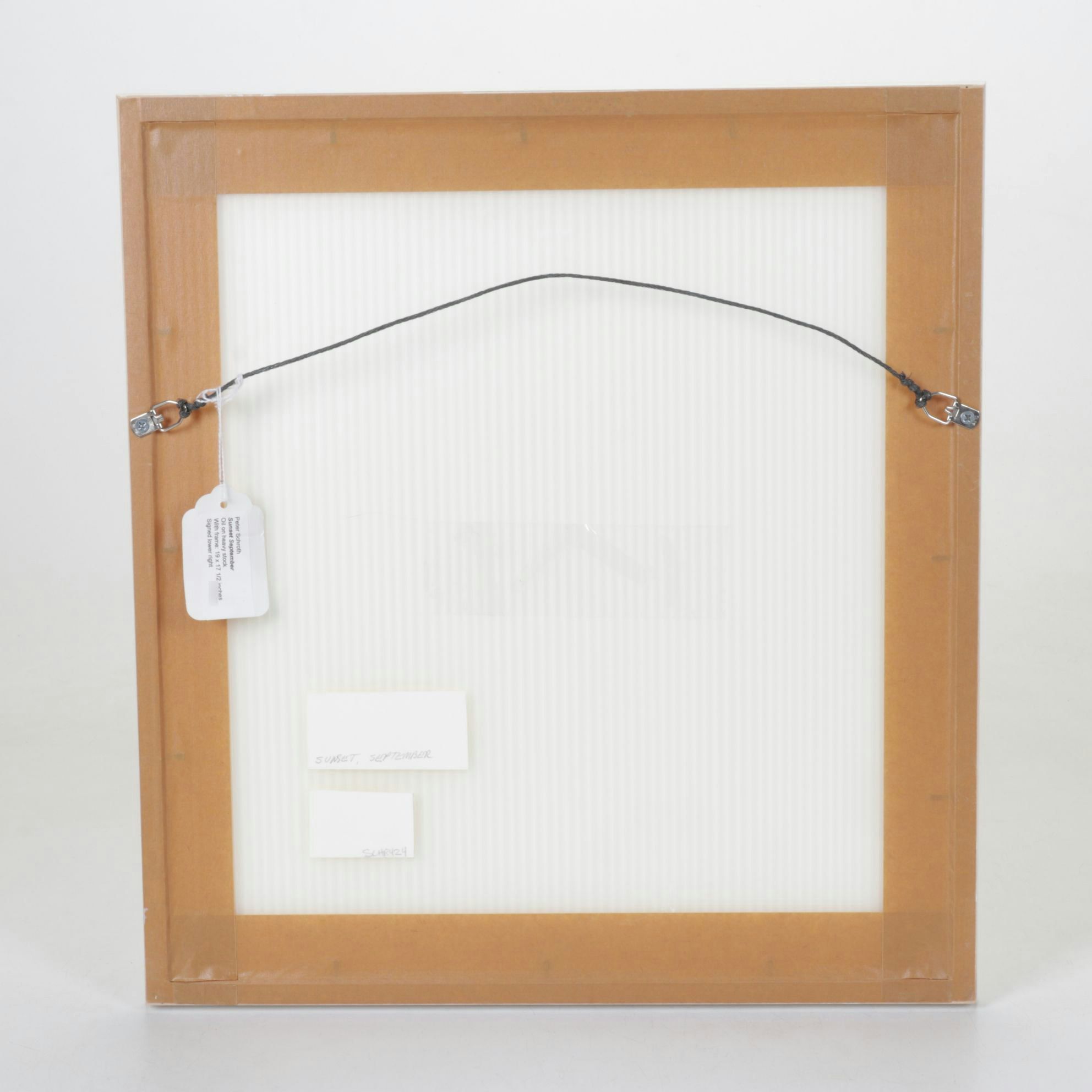 Peter Schroth Oil Painting "Sunset September", 2001