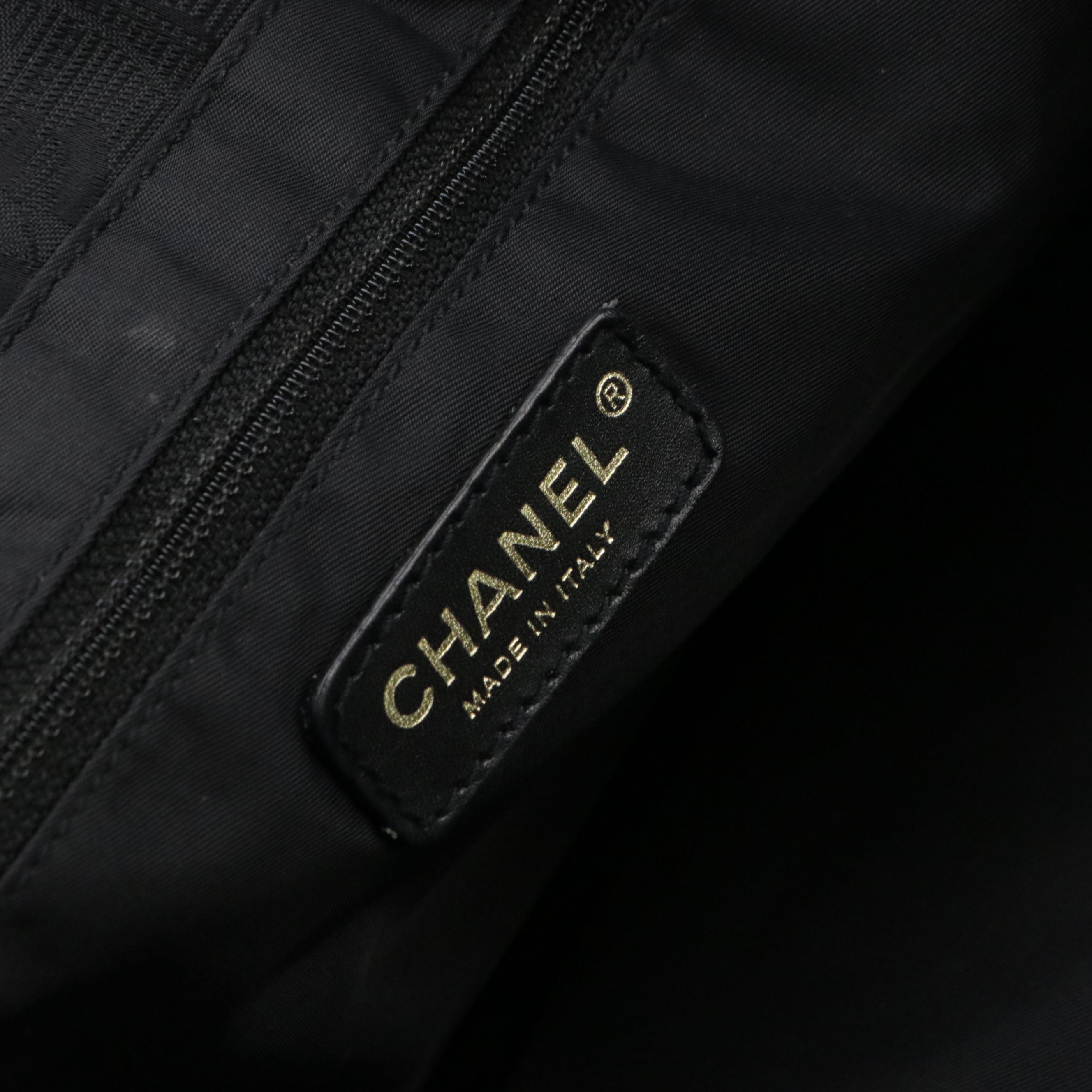 Chanel Travel Ligne Tote in CC Black Nylon Jacquard Canvas and Leather