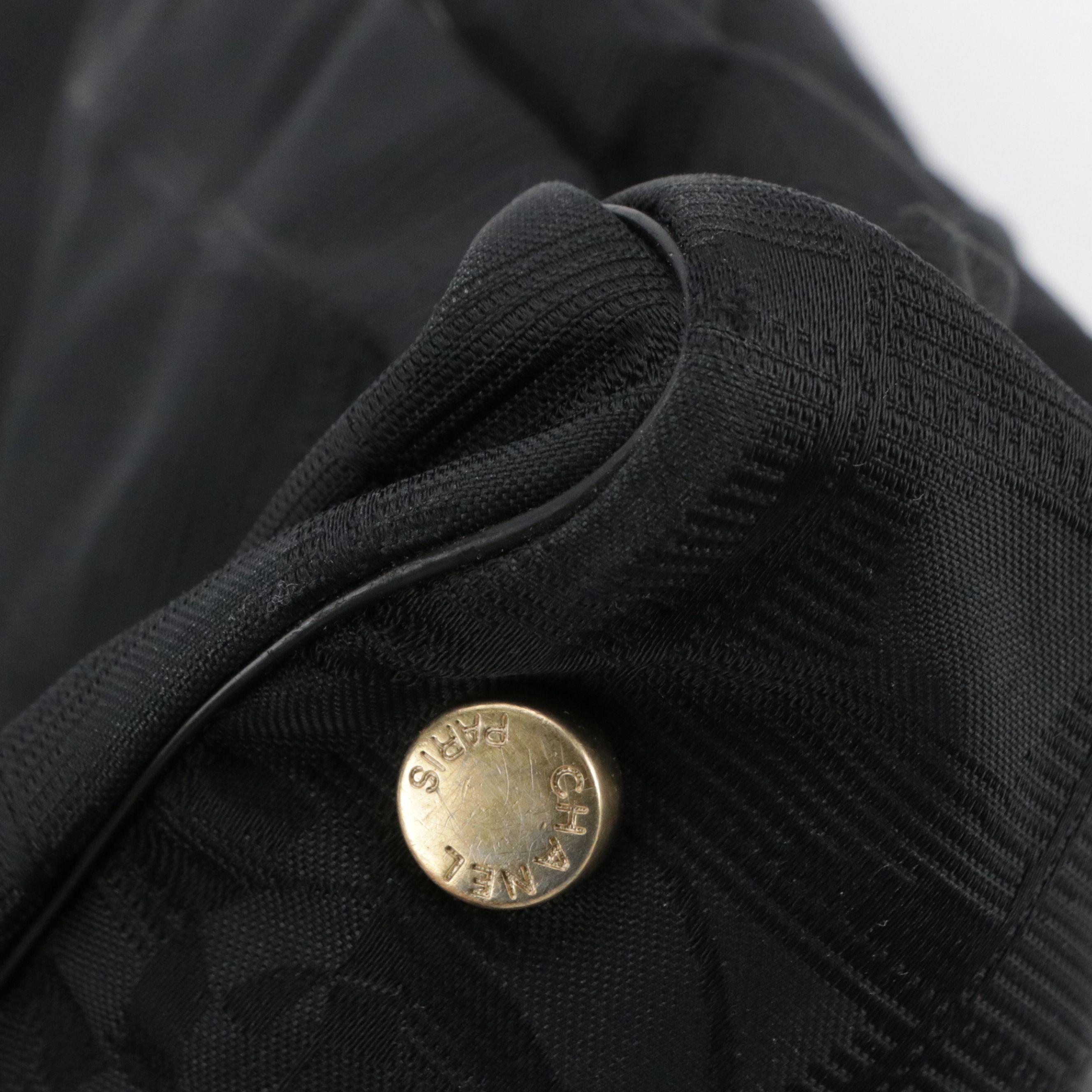 Chanel Travel Ligne Tote in CC Black Nylon Jacquard Canvas and Leather