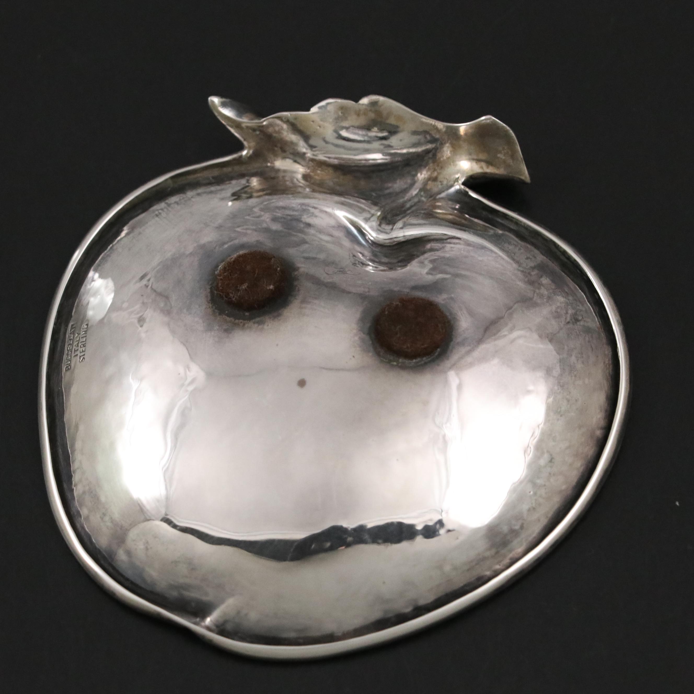 Buccellati Italian Sterling Silver Apple Dish