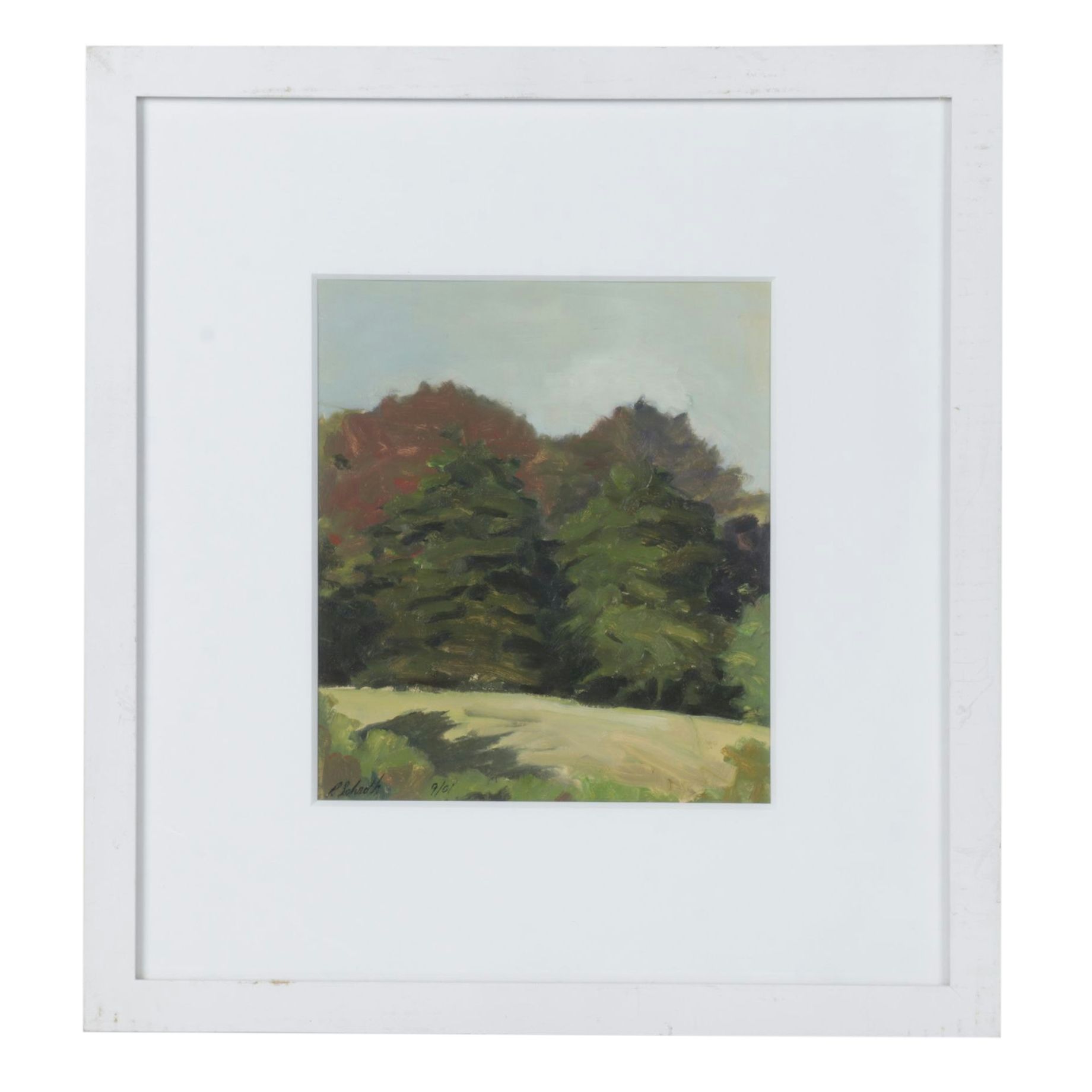 Peter Schroth Oil Painting "Pair of Pines", 2001