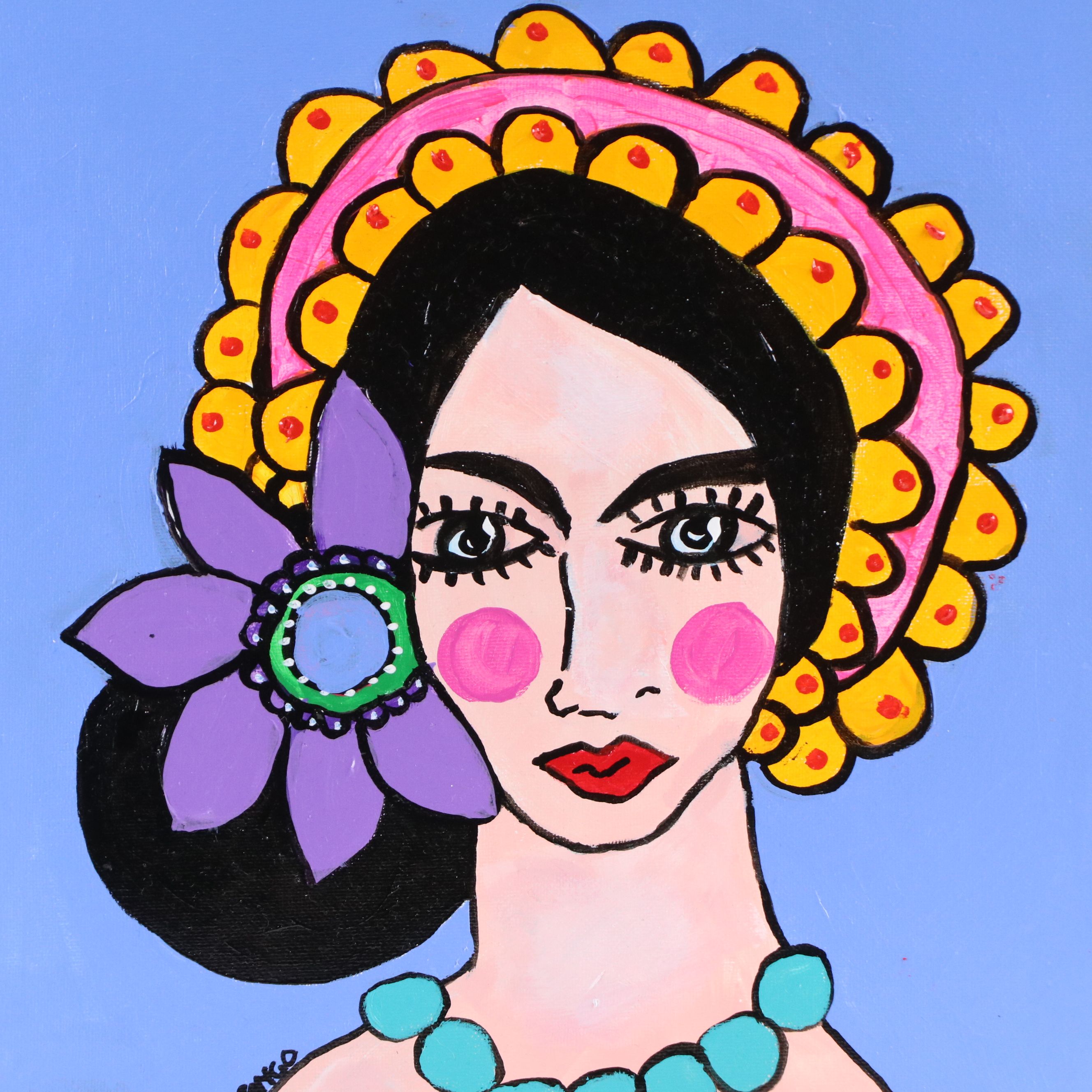 Milagros Pongo Mixed Media Painting "The Empress," 2026