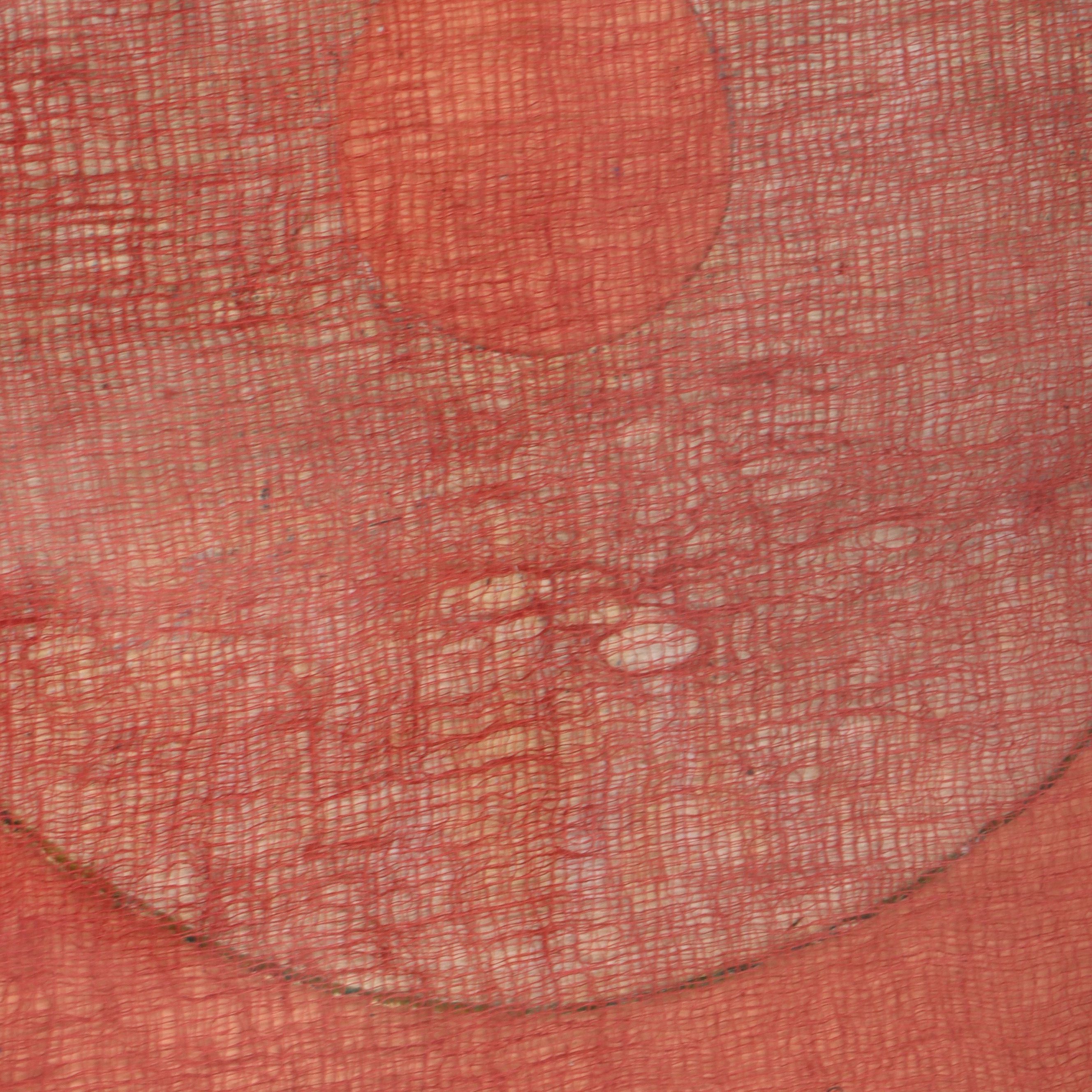 Handmade Madder-Dyed Loose Weave Fabric Panels