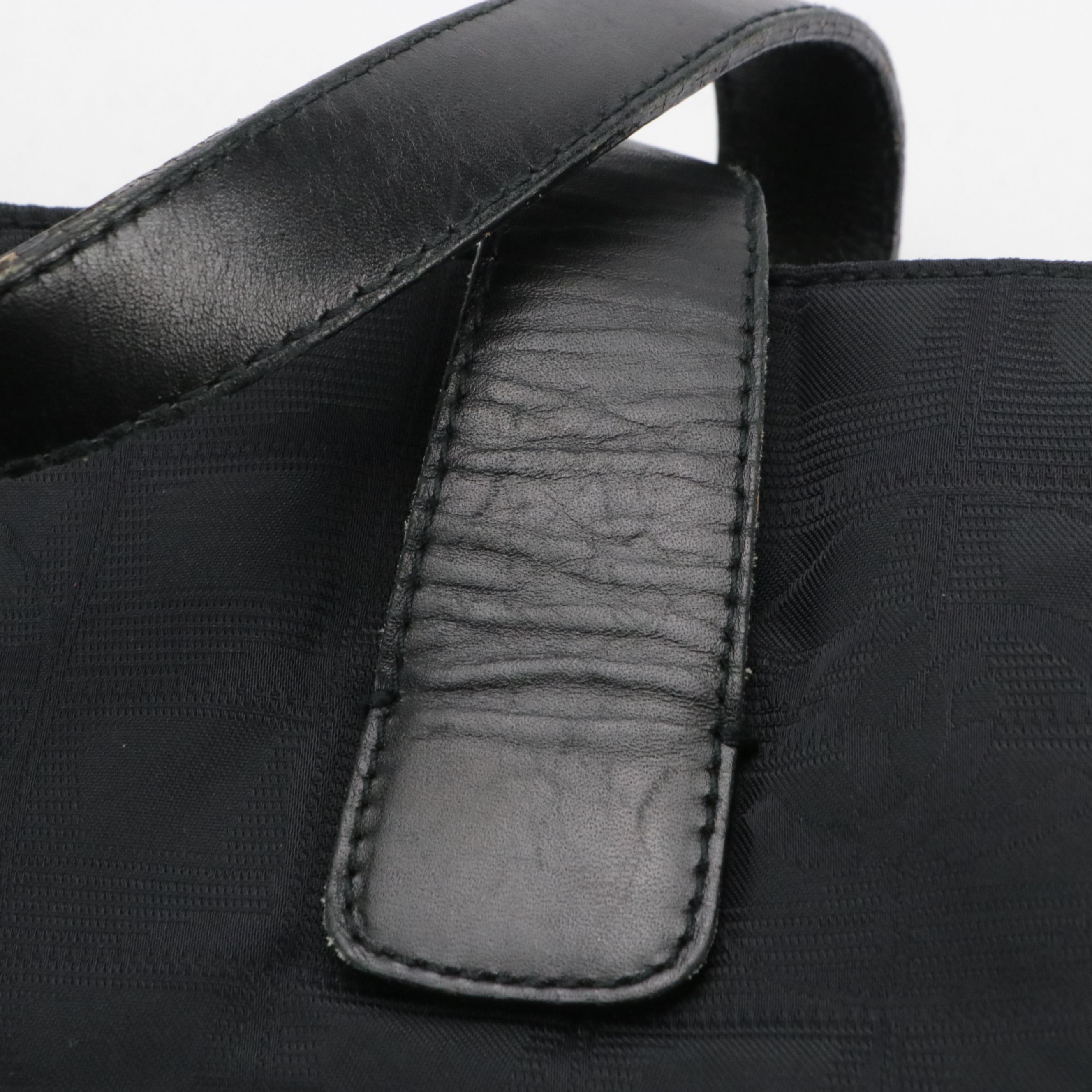 Chanel Large Travel Ligne Zip Tote in Black Nylon Jacquard and Leather Trim