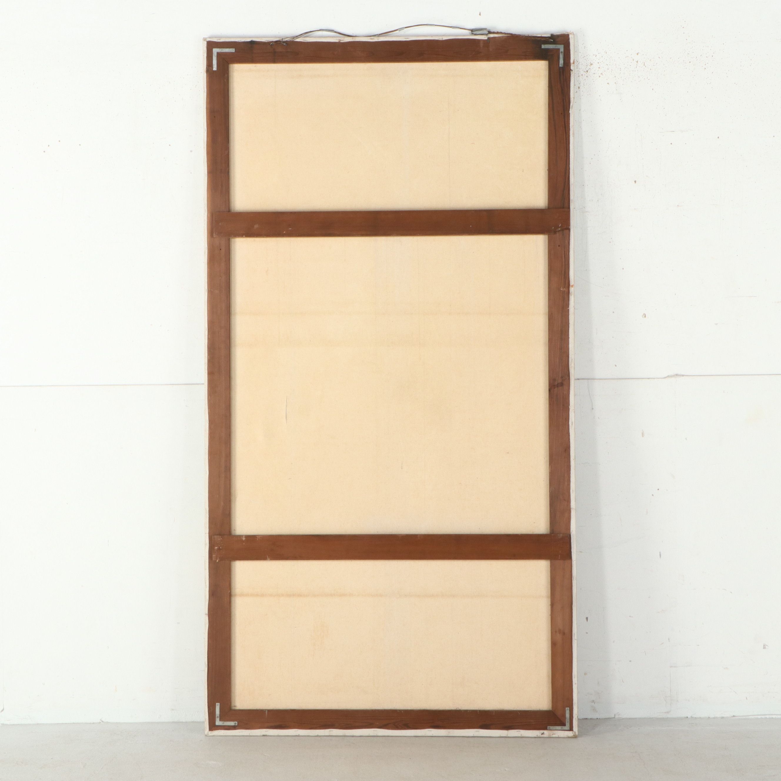 Nataly Nijinski Monumental Oil Painting of Figures by the Fire