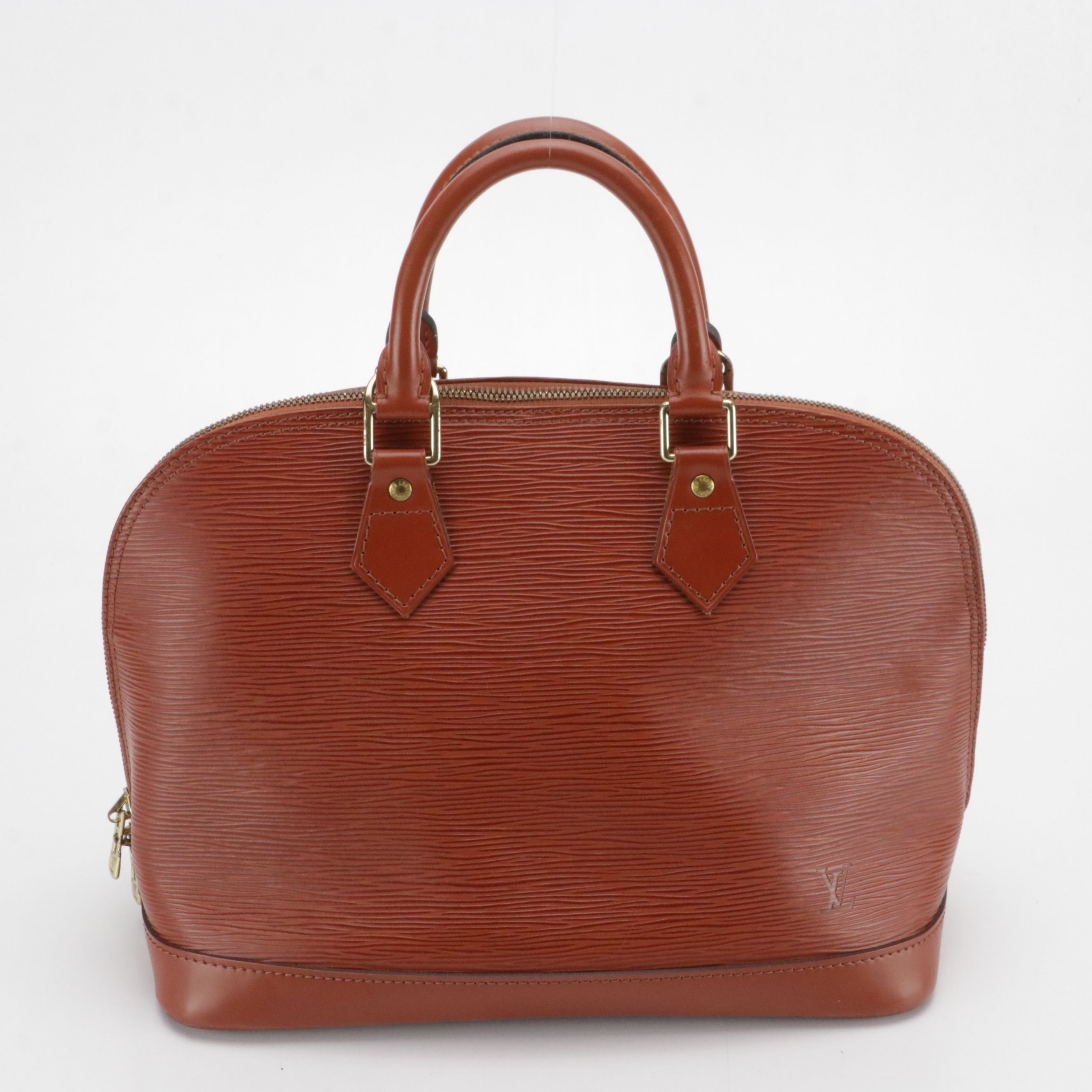 Louis Vuitton Alma PM Handbag in Cipango Gold Epi and Smooth Leather