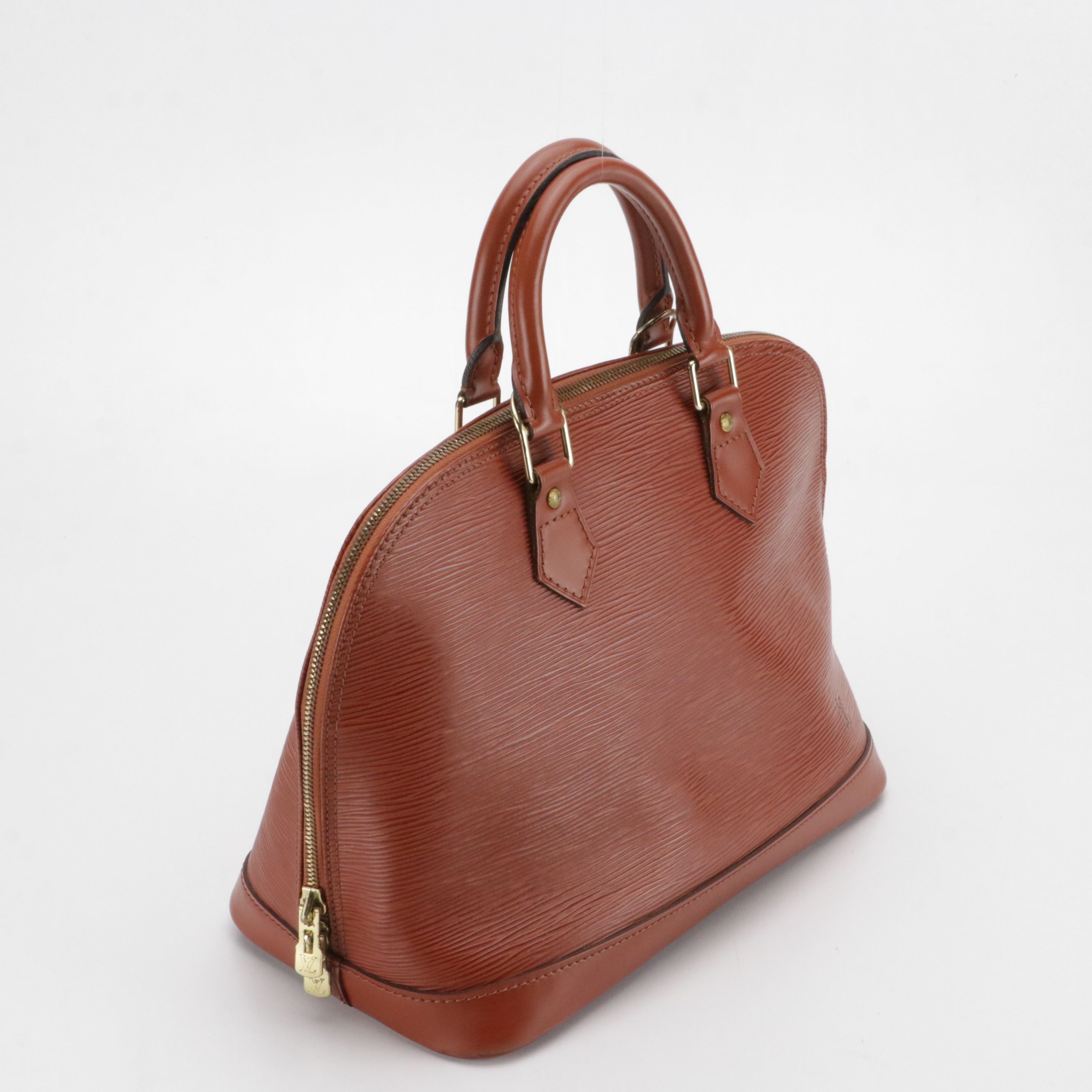 Louis Vuitton Alma PM Handbag in Cipango Gold Epi and Smooth Leather