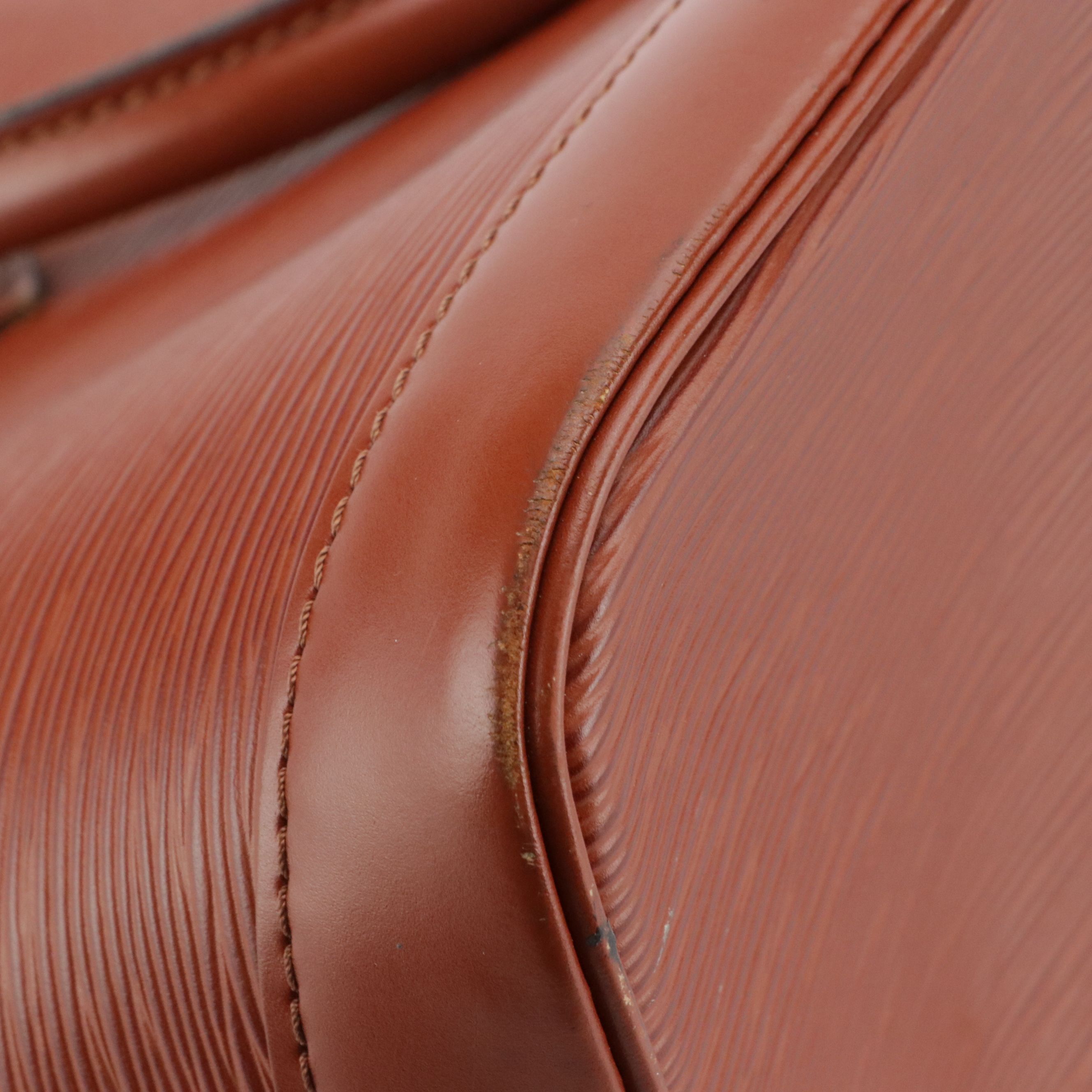 Louis Vuitton Alma PM Handbag in Cipango Gold Epi and Smooth Leather