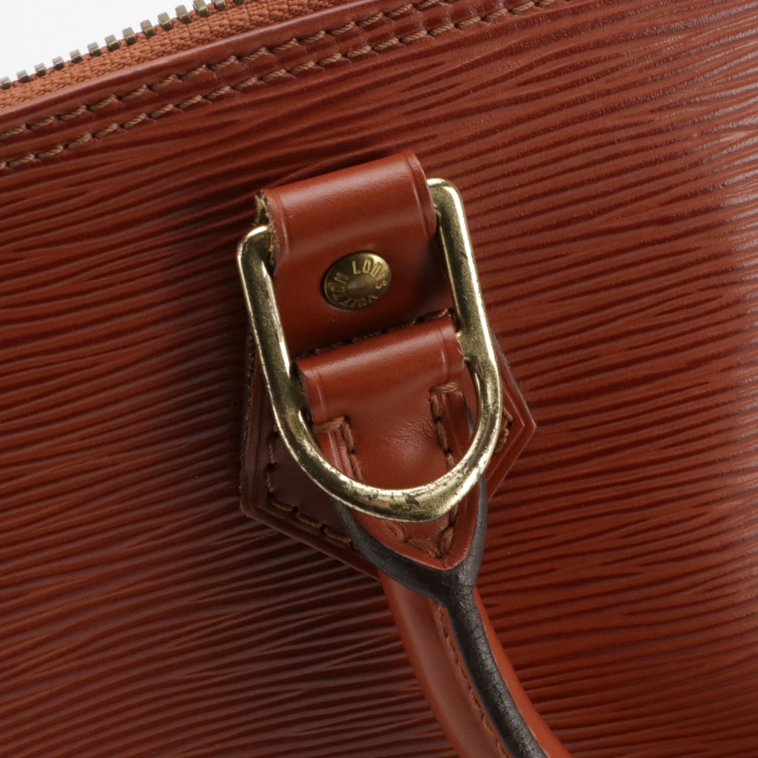 Louis Vuitton Alma PM Handbag in Cipango Gold Epi and Smooth Leather