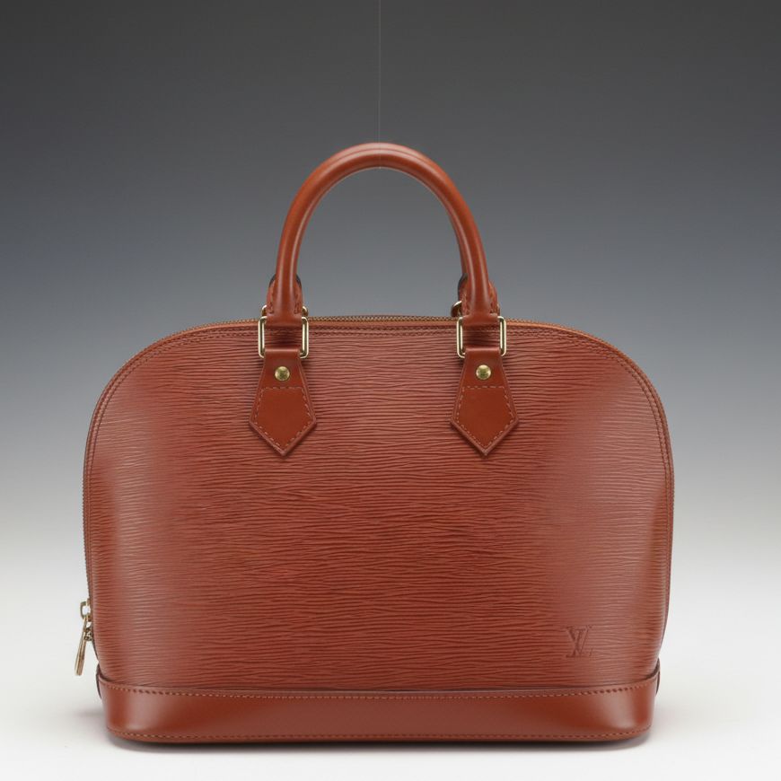 Louis Vuitton Alma PM Handbag in Cipango Gold Epi and Smooth Leather