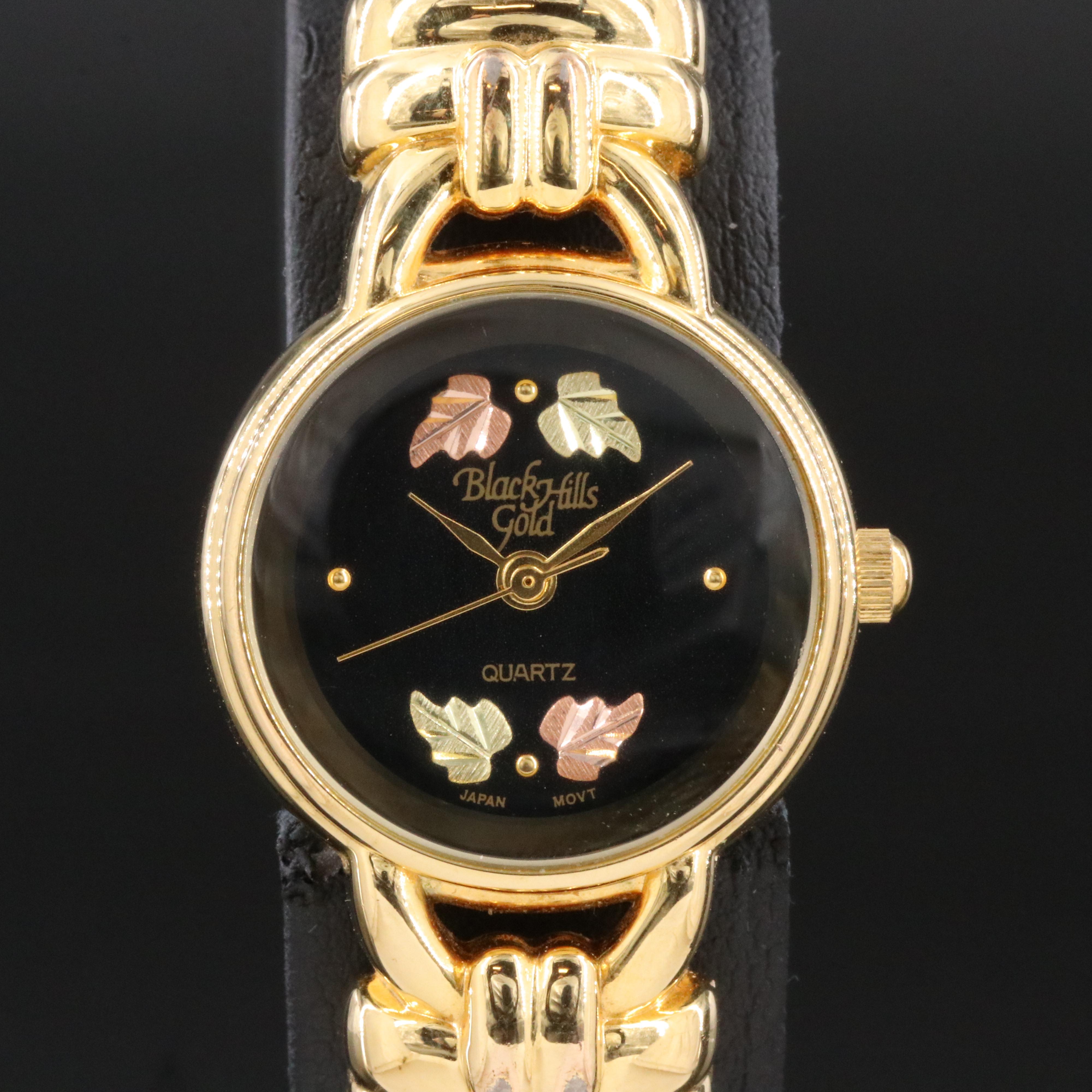 Black Hills 12K Gold Leaves Dial  Quartz Watch