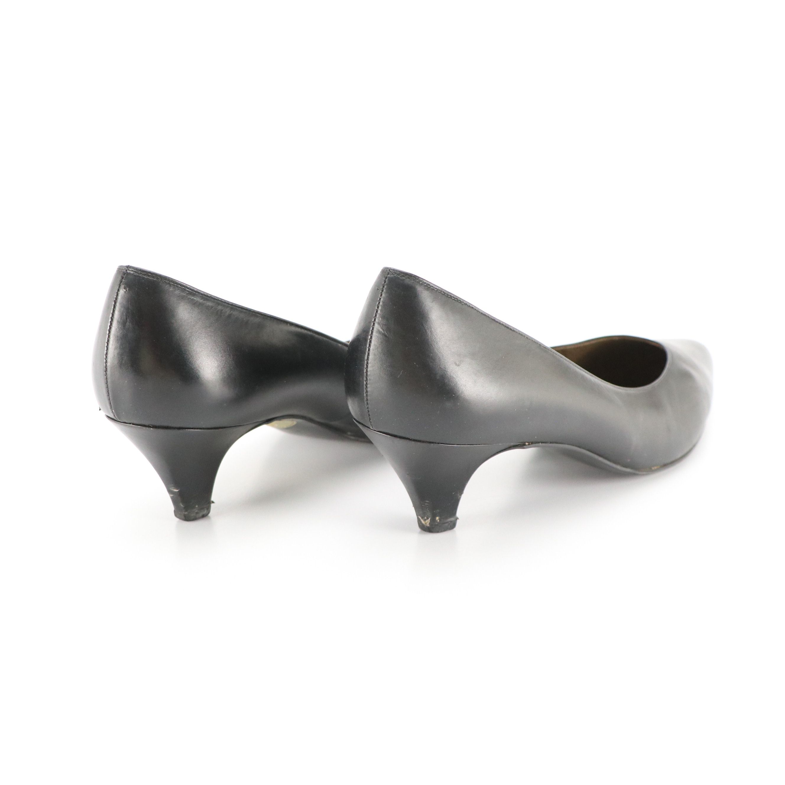 YSL Black Leather Pumps