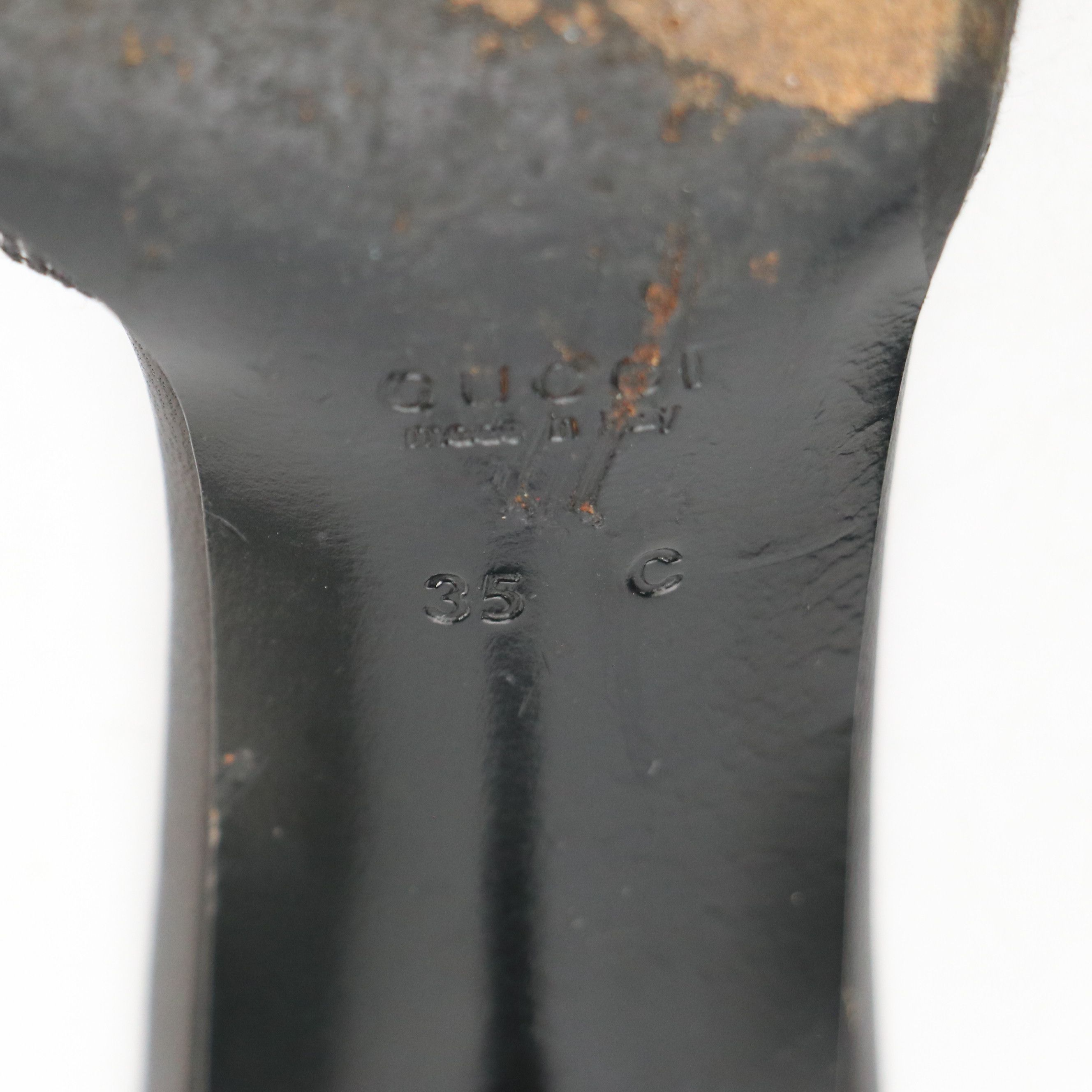 Gucci GG Jacquard and Leather Slide Sandals