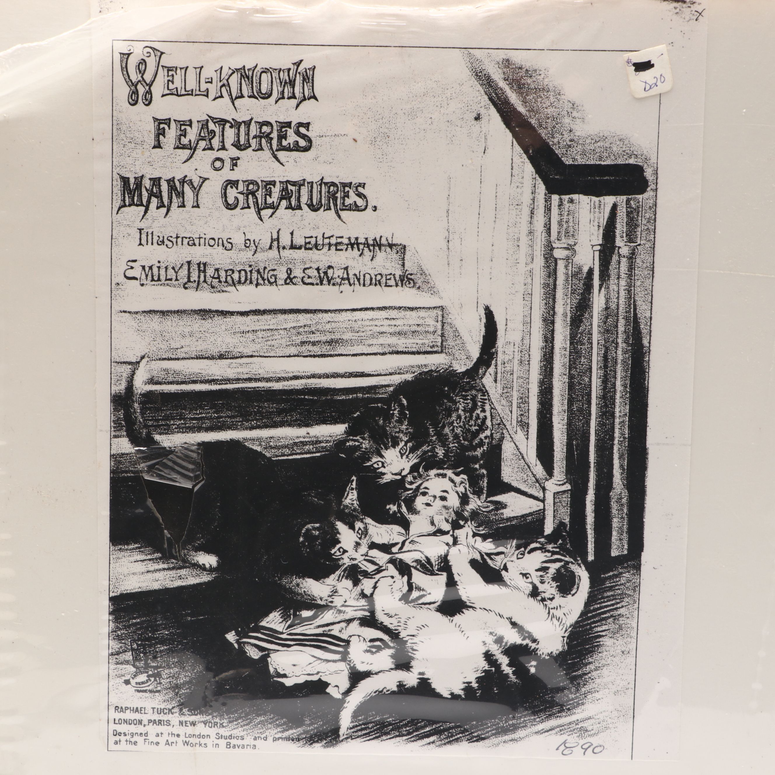 Louis Agassiz Fuertes "Three Wolves and Coyotes" with Other Offset Lithographs