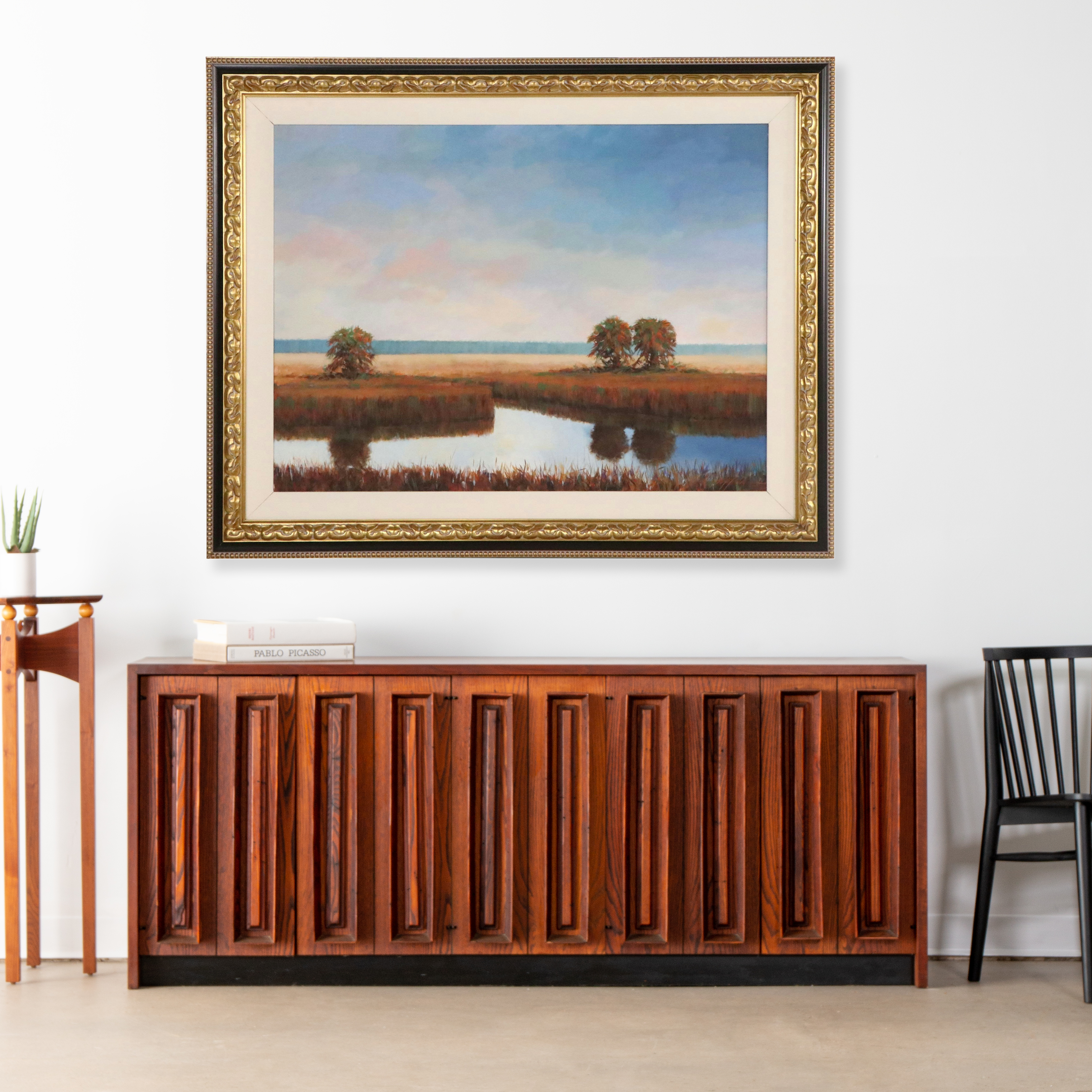 Large-Scale Florida Marsh Landscape Oil Painting