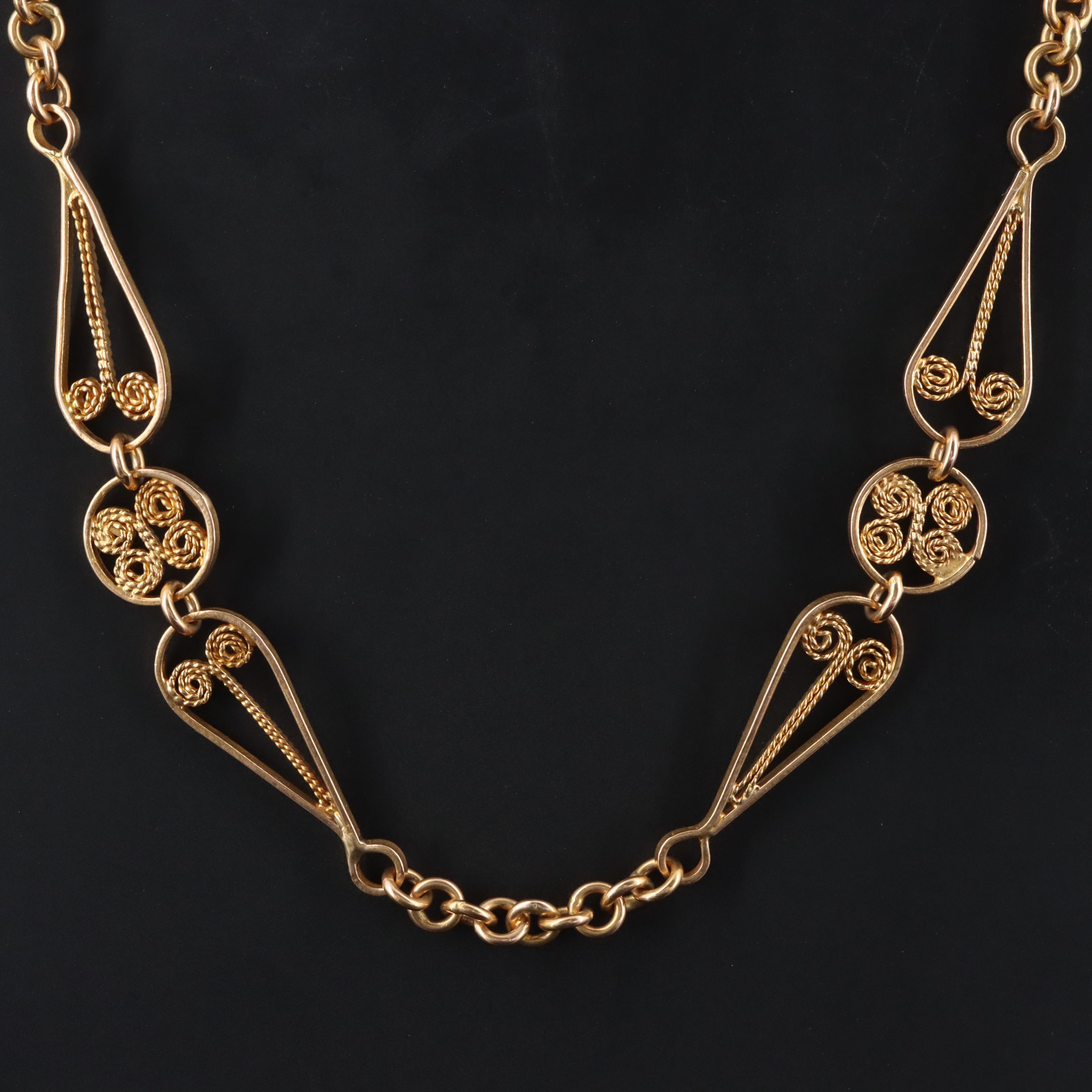 14K Filigree Chain Necklace