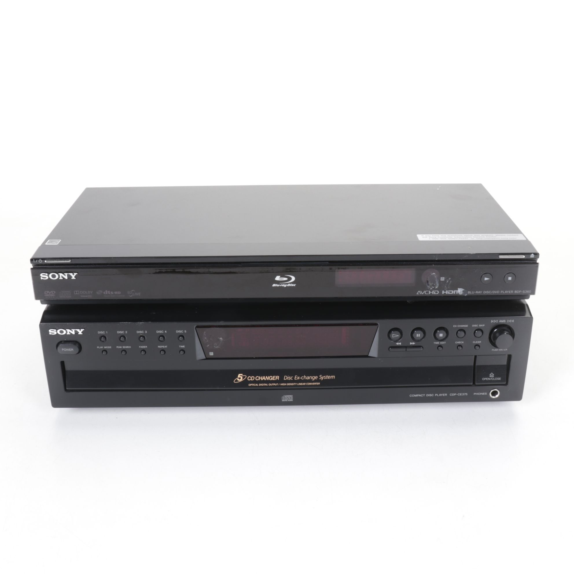 Sony 5-Disc CD Changer and Blu-Ray Player