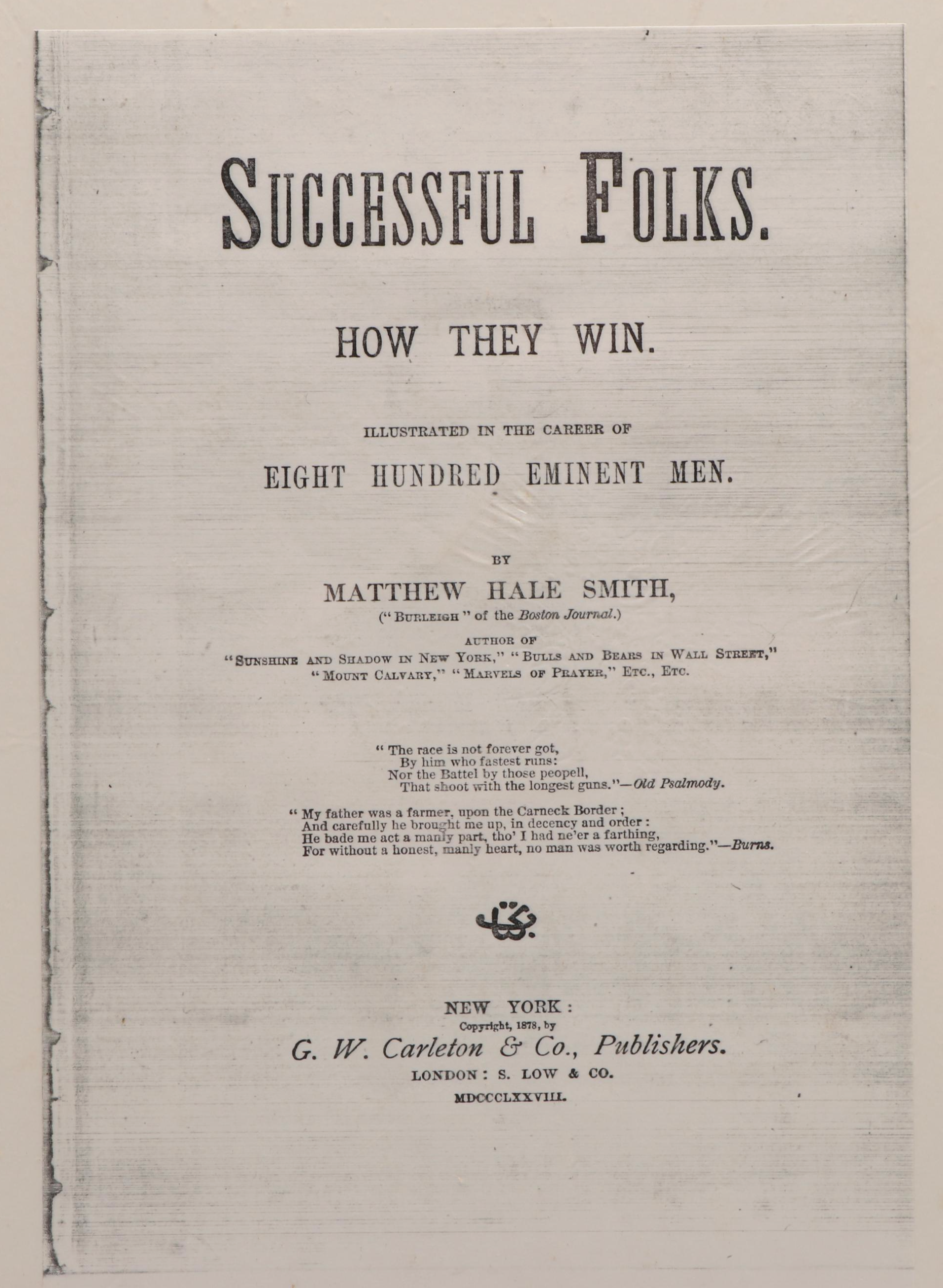 Portrait Engraving After William G. Jackman with Other Antique Prints