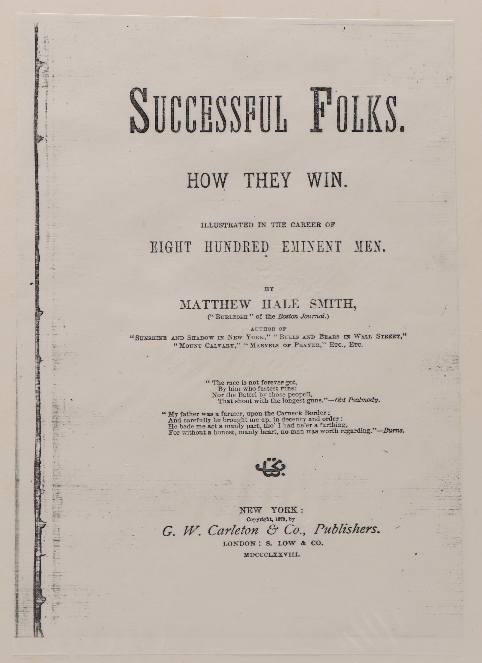 Portrait Engraving After William G. Jackman with Other Antique Prints