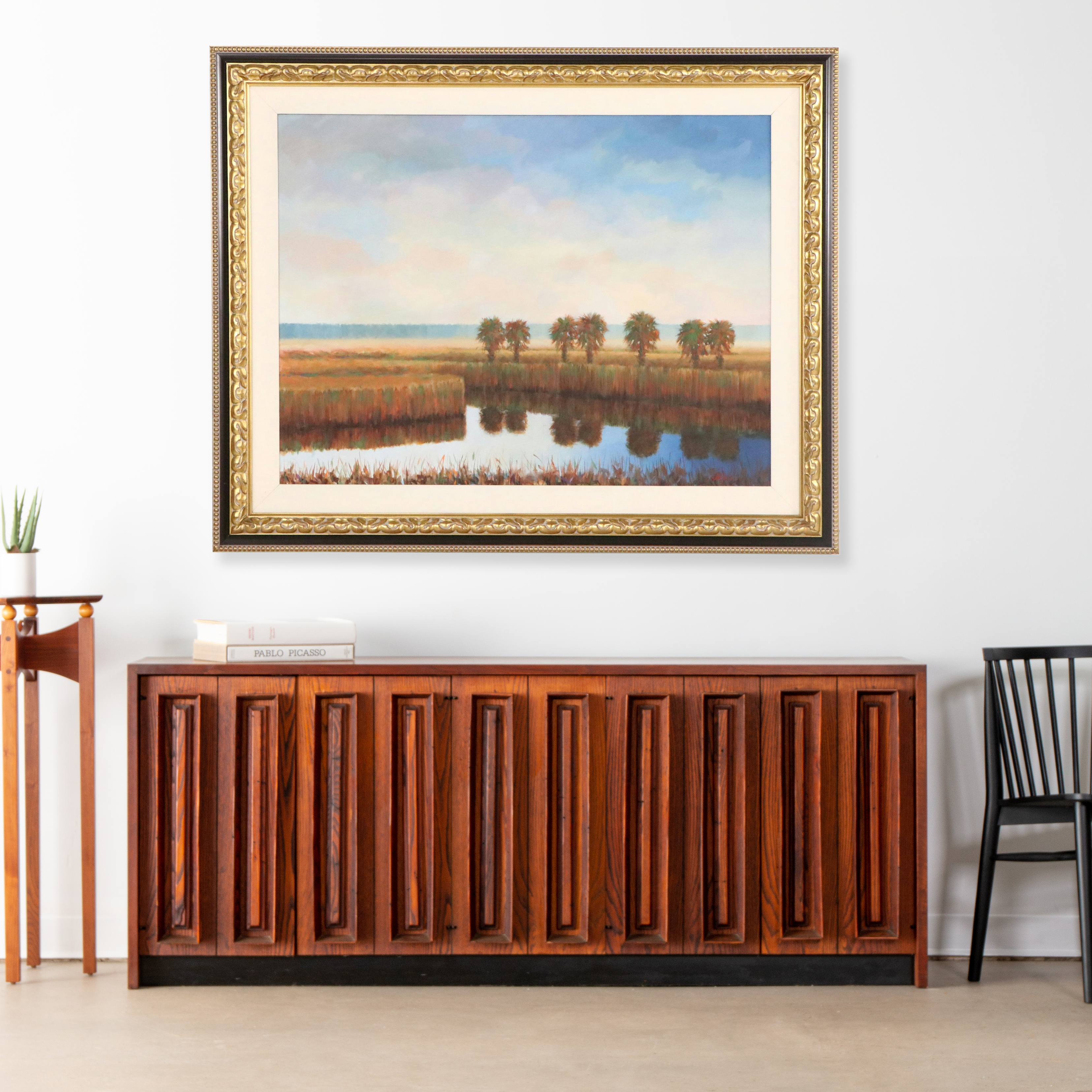 Large-Scale Florida Marsh Landscape Oil Painting