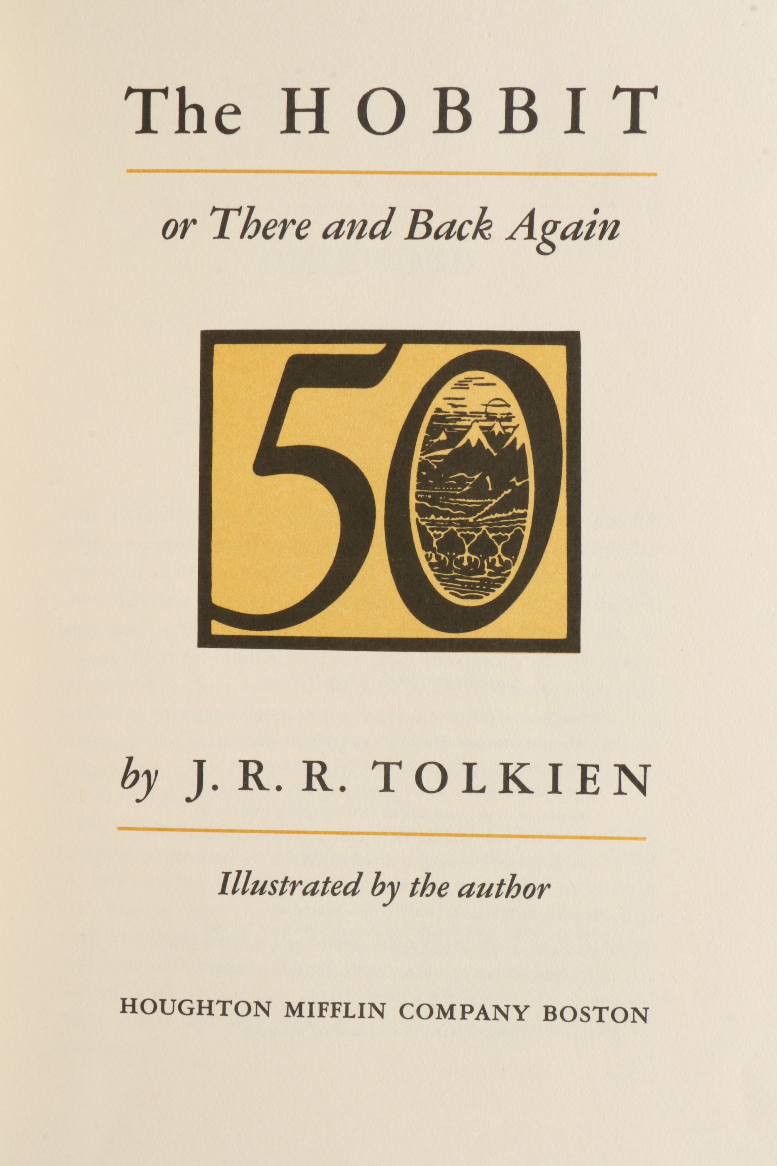 50th Anniversary Edition "The Hobbit" by J. R. R. Tolkien, 1987